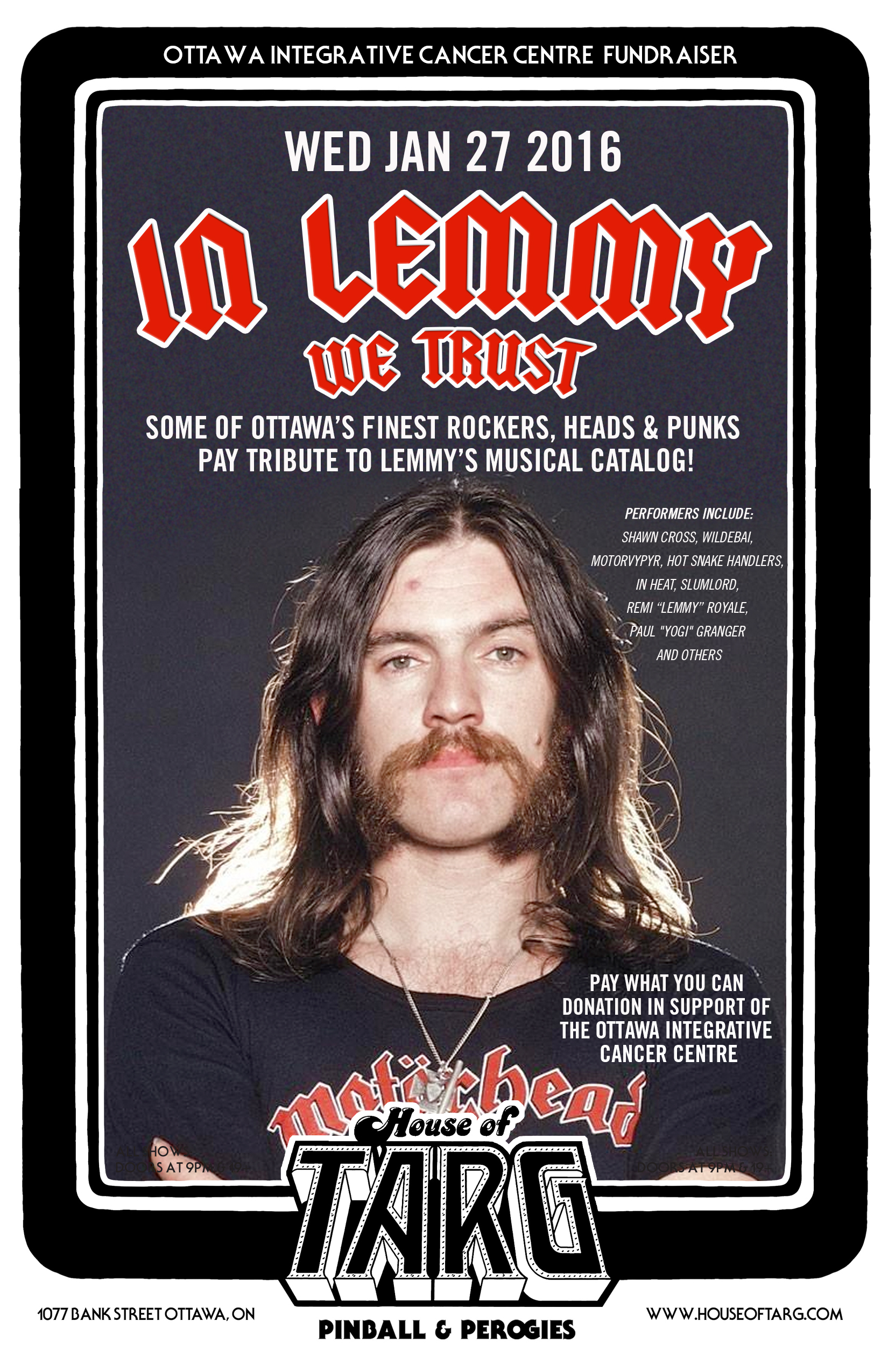 IN LEMMY WE TRUST: fundraiser and Motorhead tribute