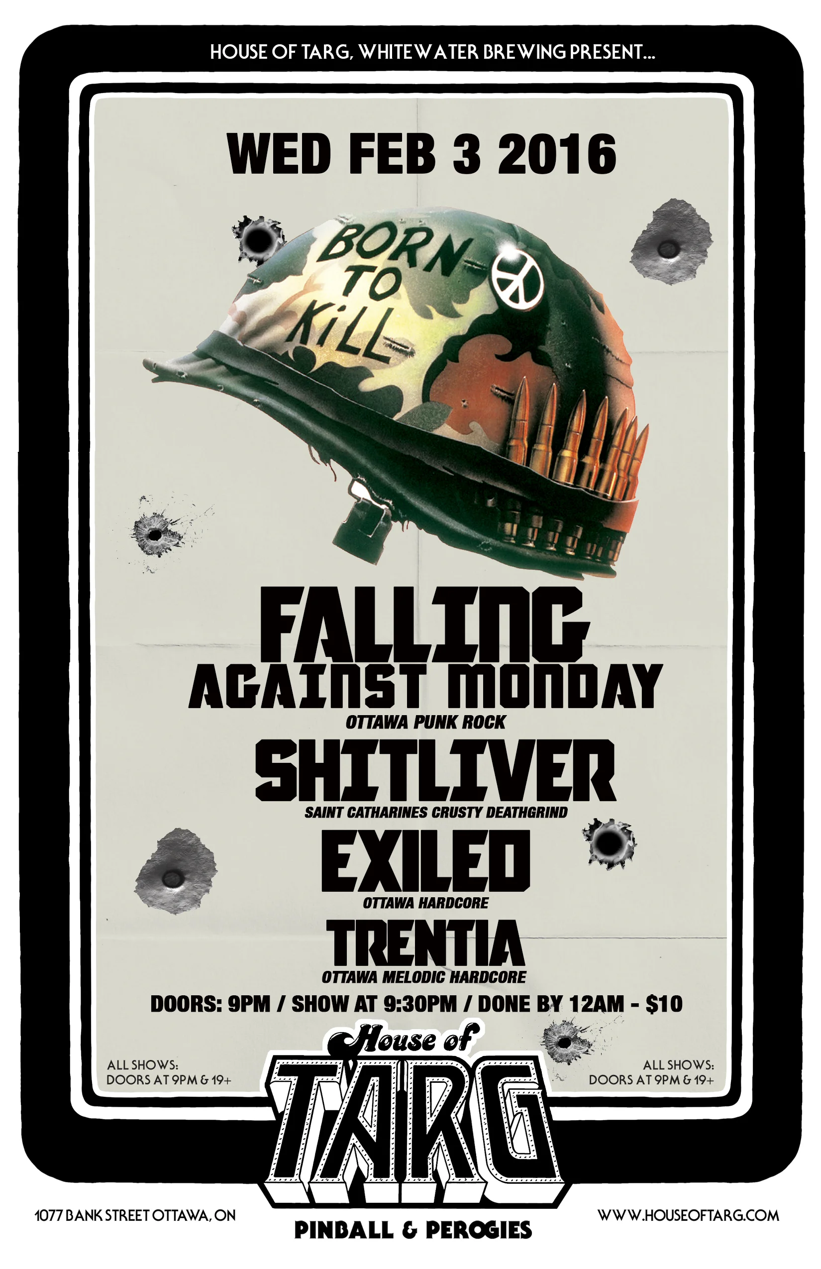 FALLING AGAINST MONDAY + Shitliver + Exiled + Trentia