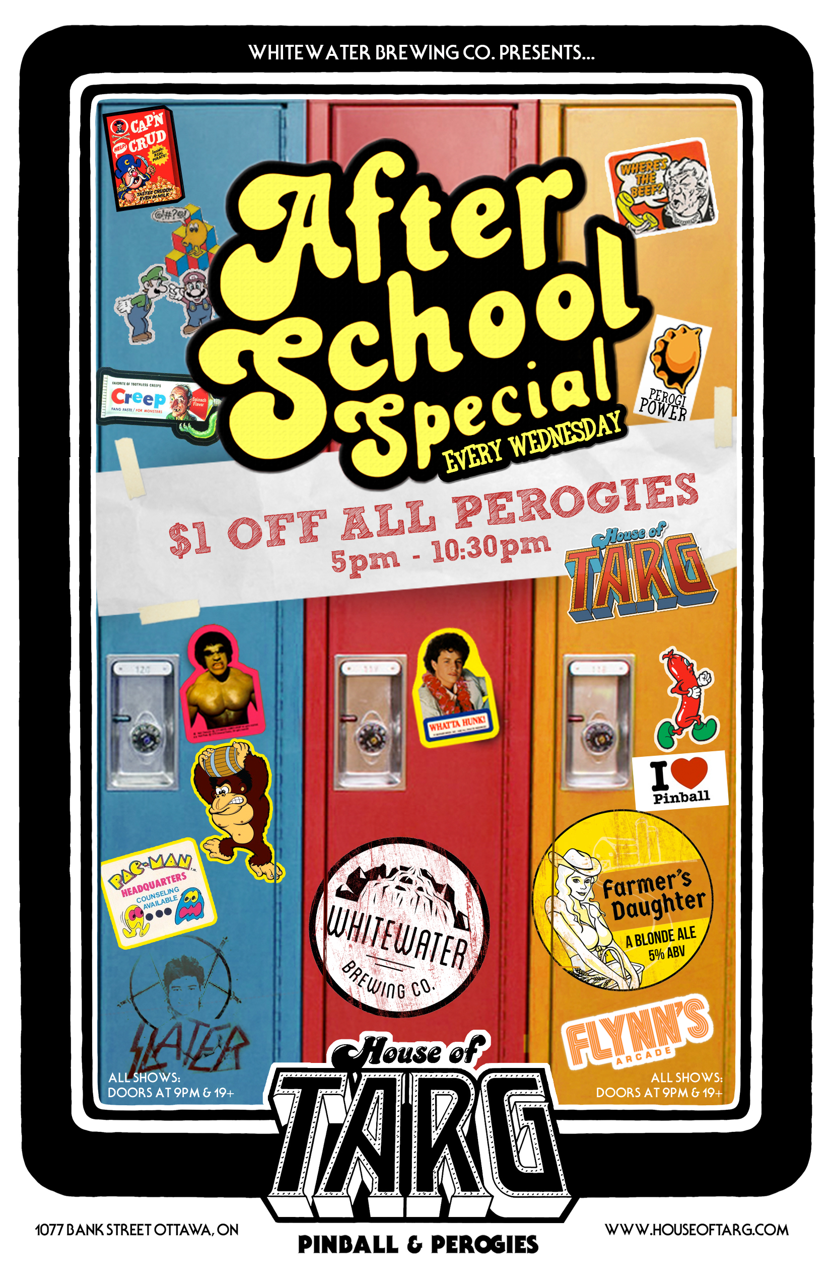 $1 off Perogies: 5pm to 10:30 pm