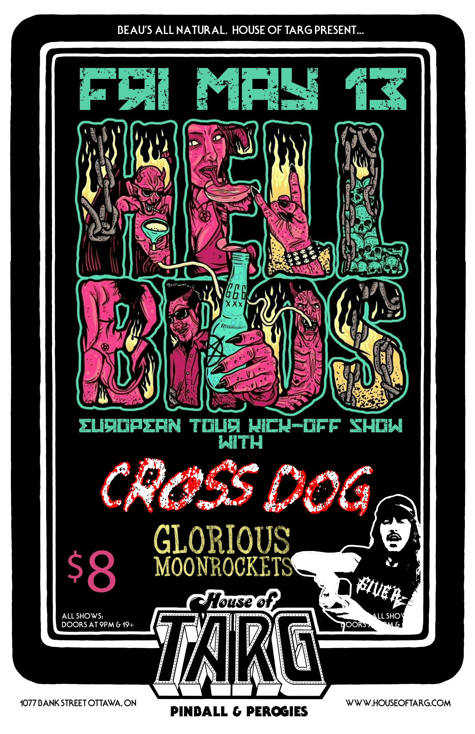 HELLbros! tour kickoff w/CROSS DOG + GLORIOUS MOONROCKETS
