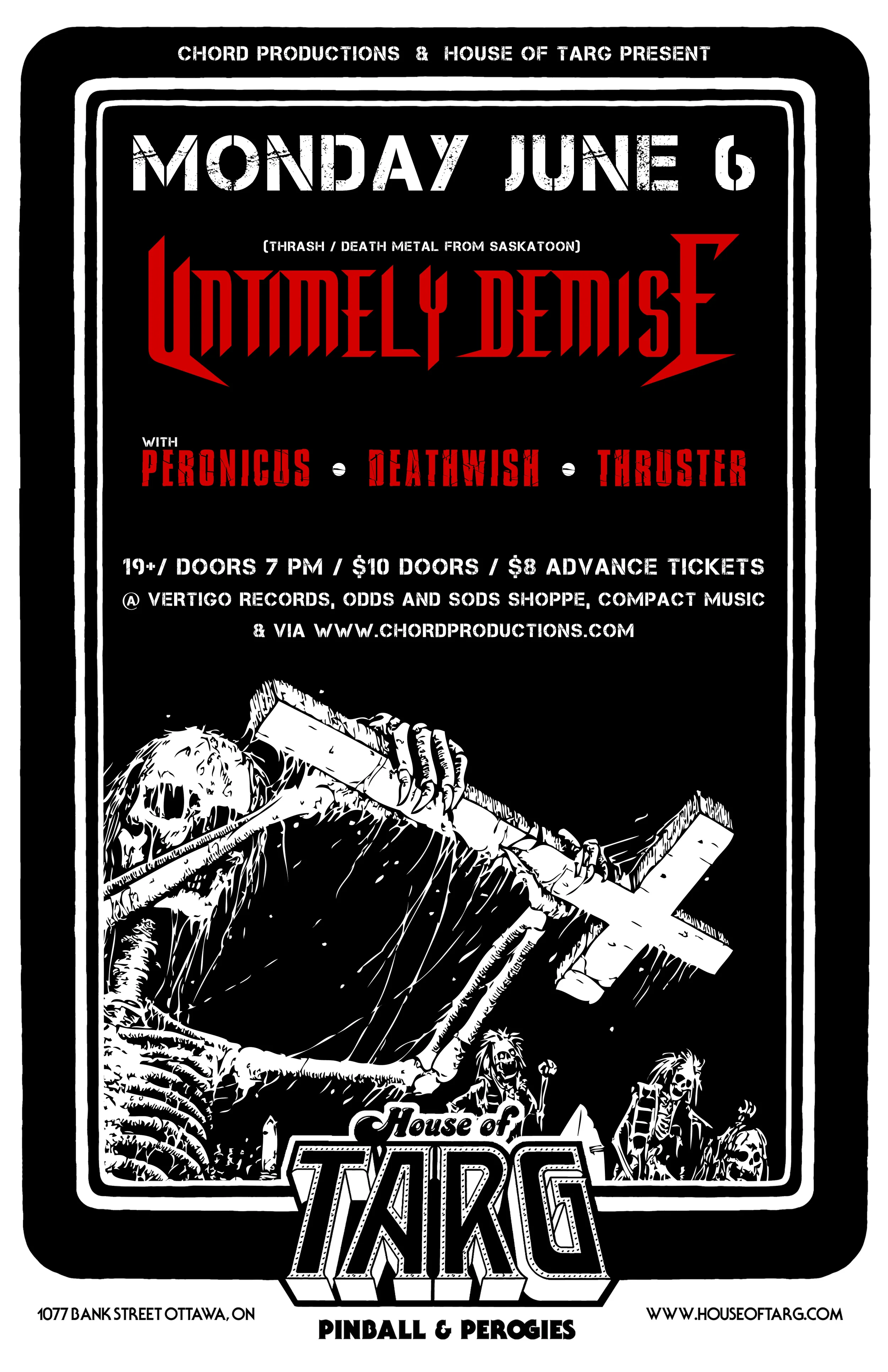 UNTIMELY DEMISE + Thruster + Death Wish + Peronicus