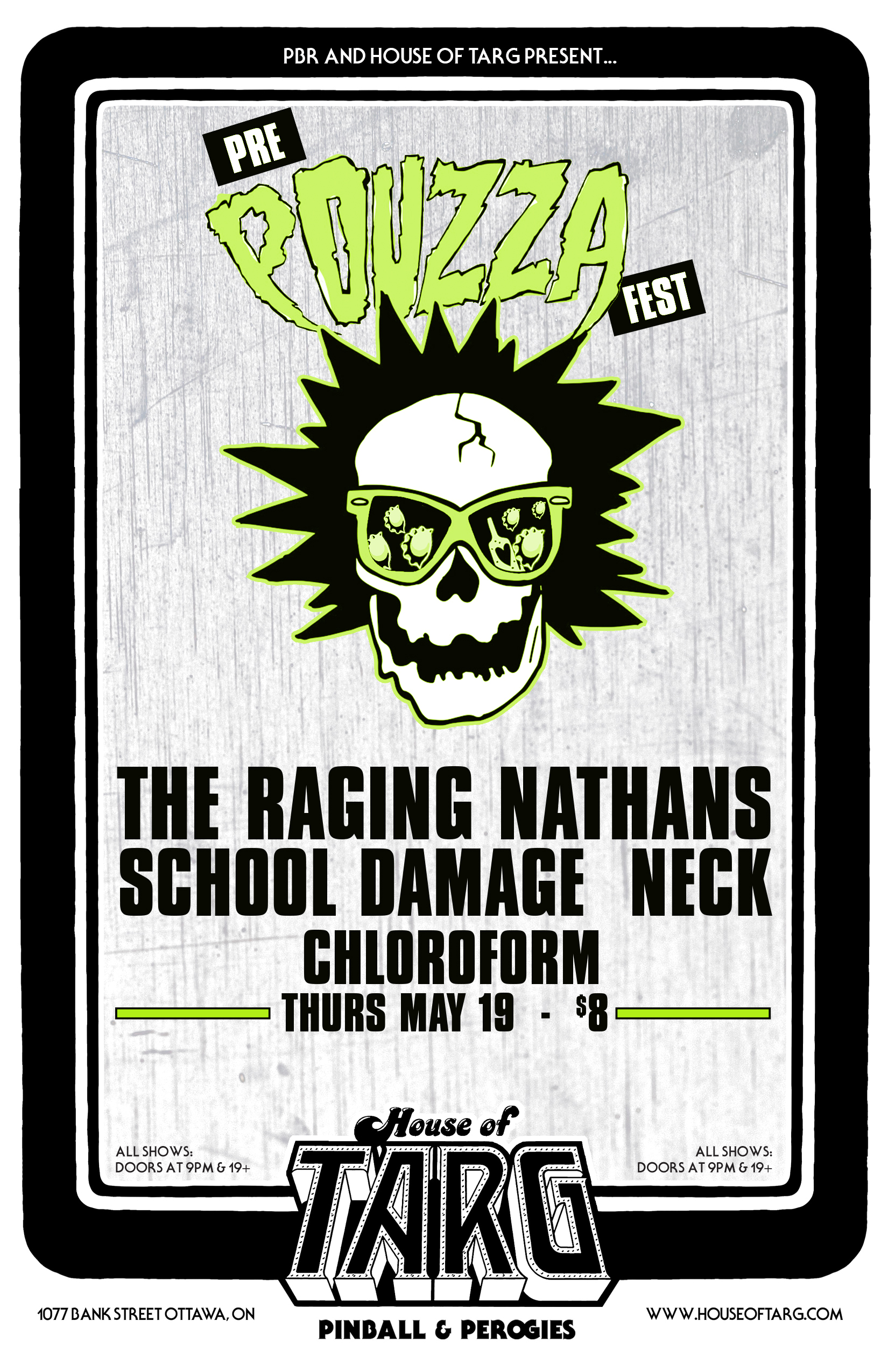 THE RAGING NATHANS + SCHOOL DAMAGE + NECK + CHLOROFORM