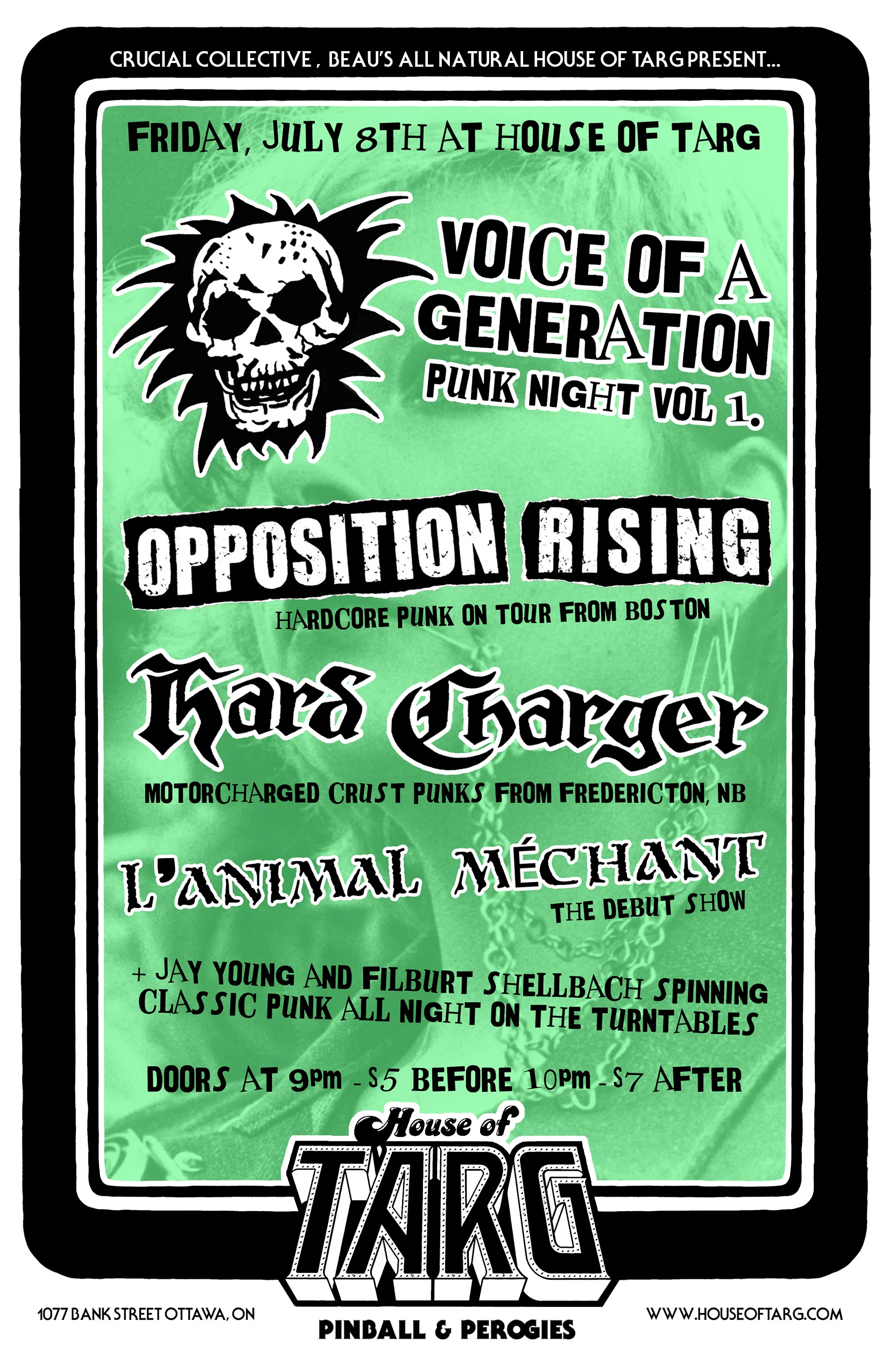 Voice of a Generation PUNK NITE Vol 1. Opposition Rising + Hard Charger + L'animal Méchant