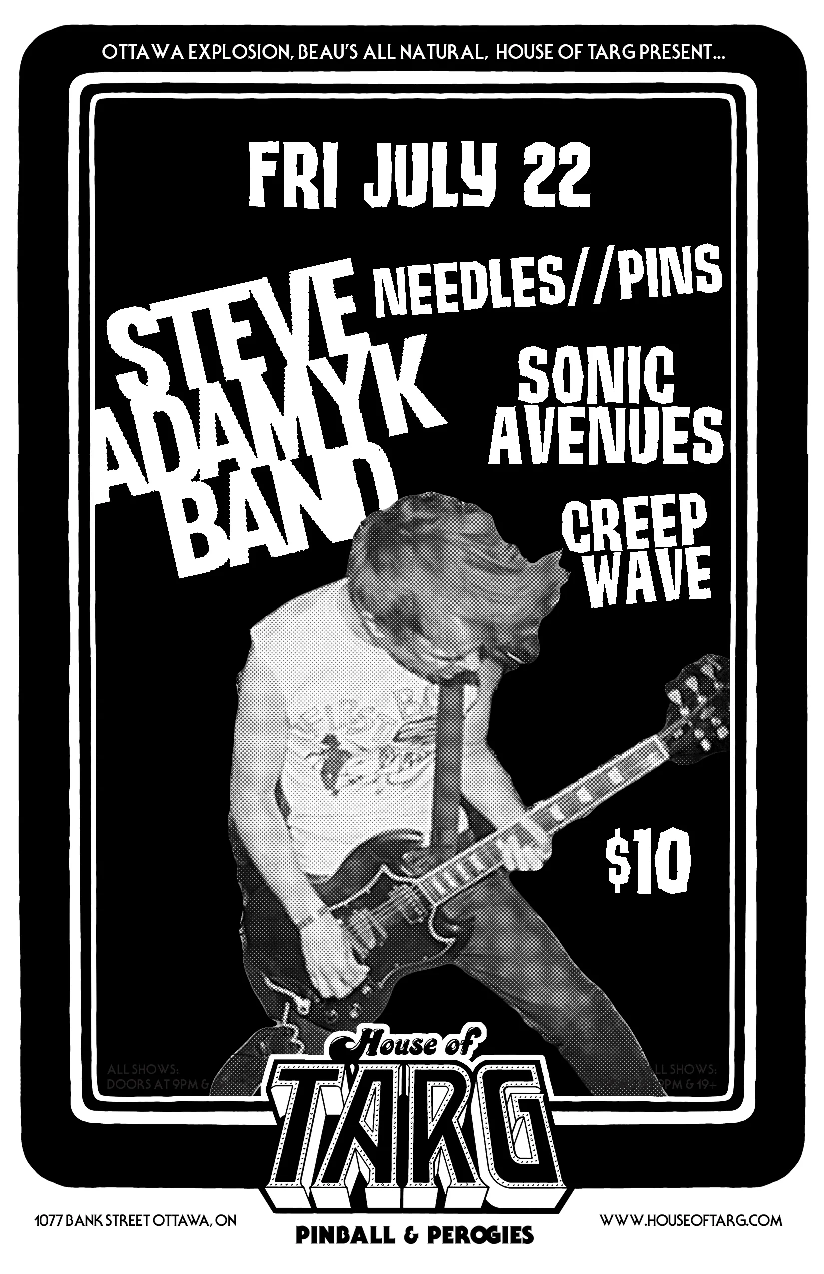STEVE ADAMYK BAND + NEEDLES//PINS + Sonic Avenues + Creep Wave