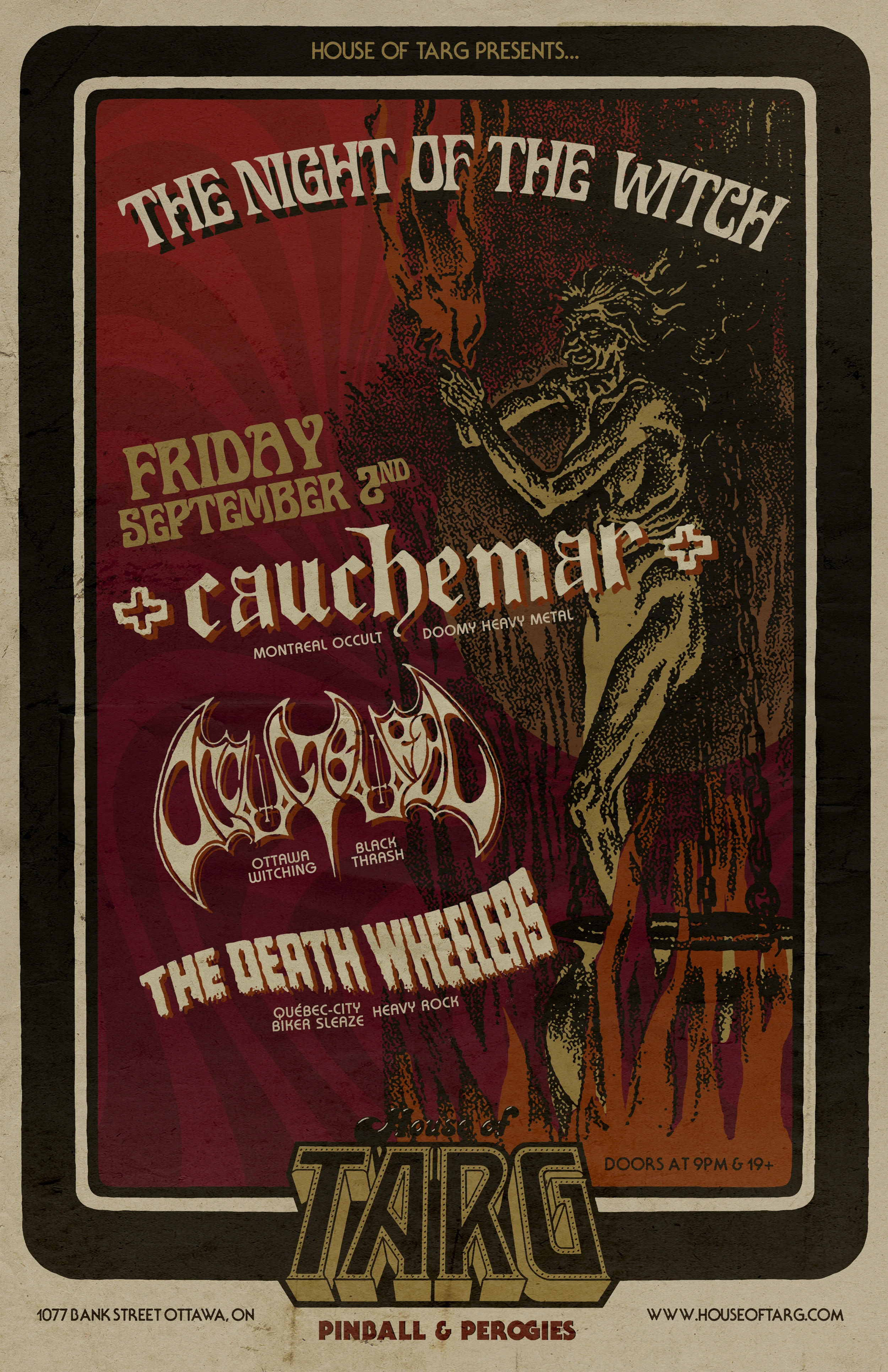 CAUCHEMAR + Occult Burial + The Death Wheelers