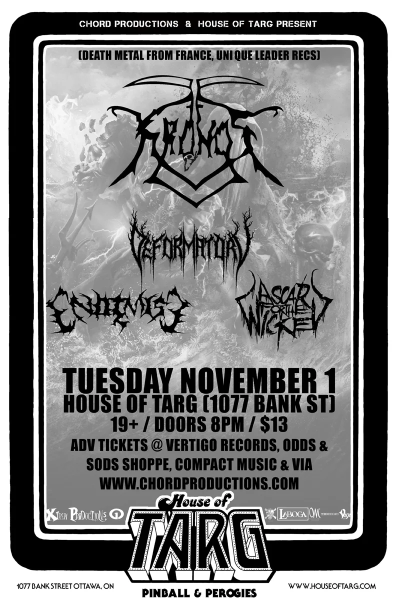KRONOS (France Death Metal) + Deformatory + Endemise + A Scar For The Wicked