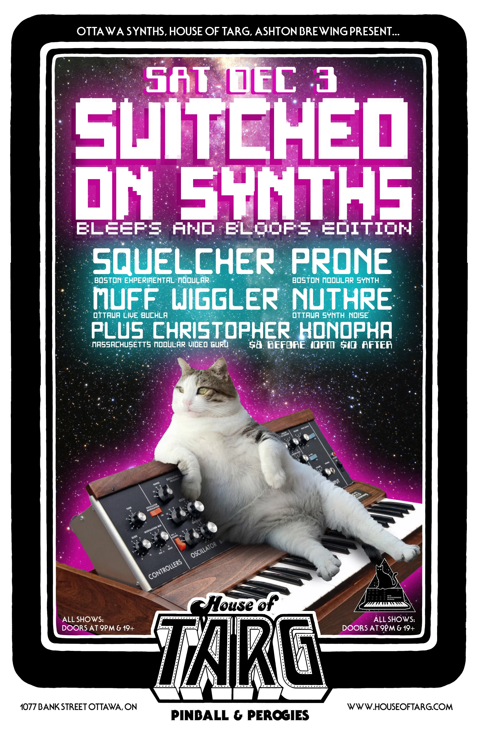 SWITCHED ON SYNTHS: SQUELCHER + Prone + Muff Wiggler + Nuthre + modular video by Chris Konopka