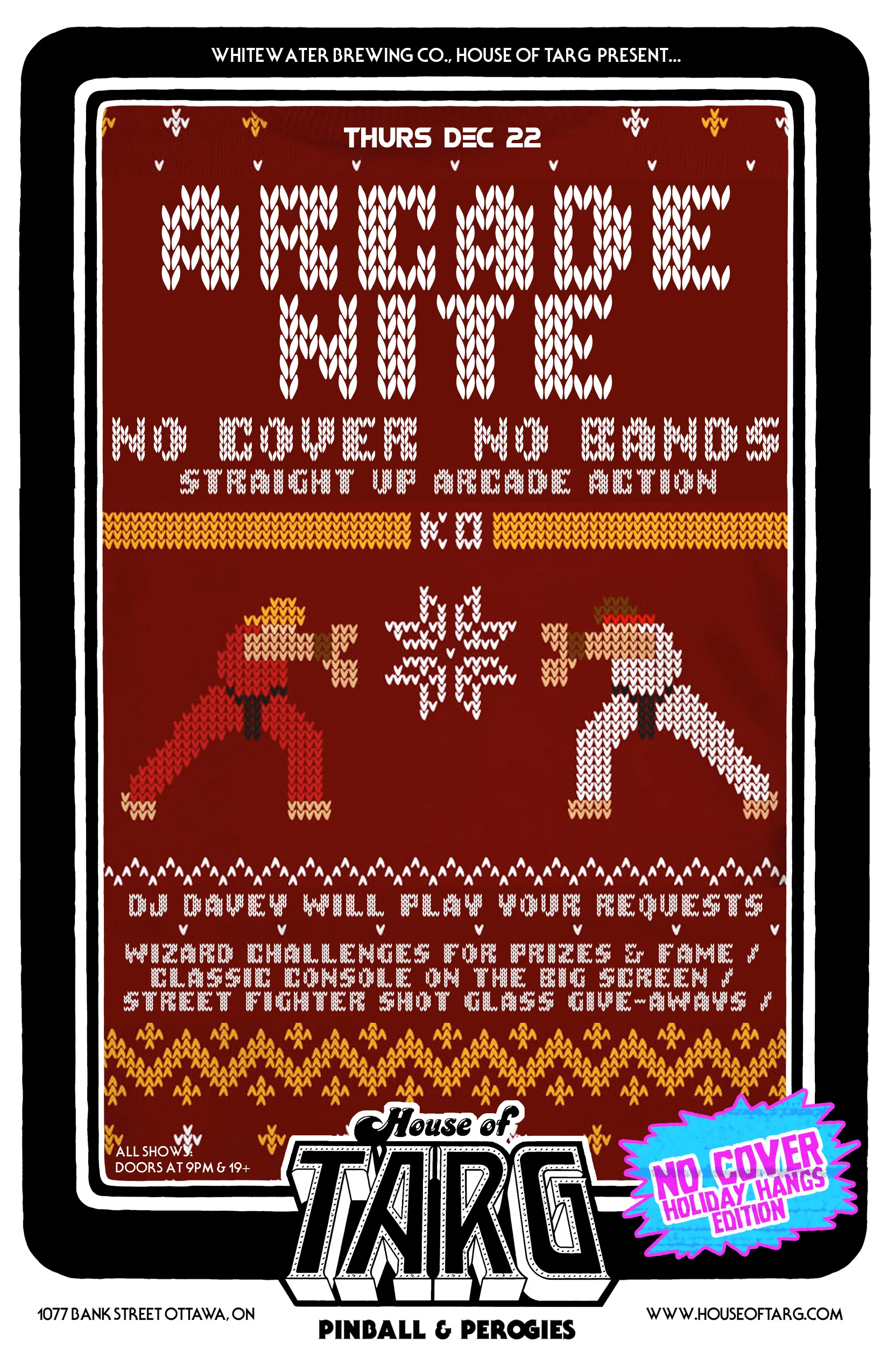 ARCADE NITE: No Cover, No Bands