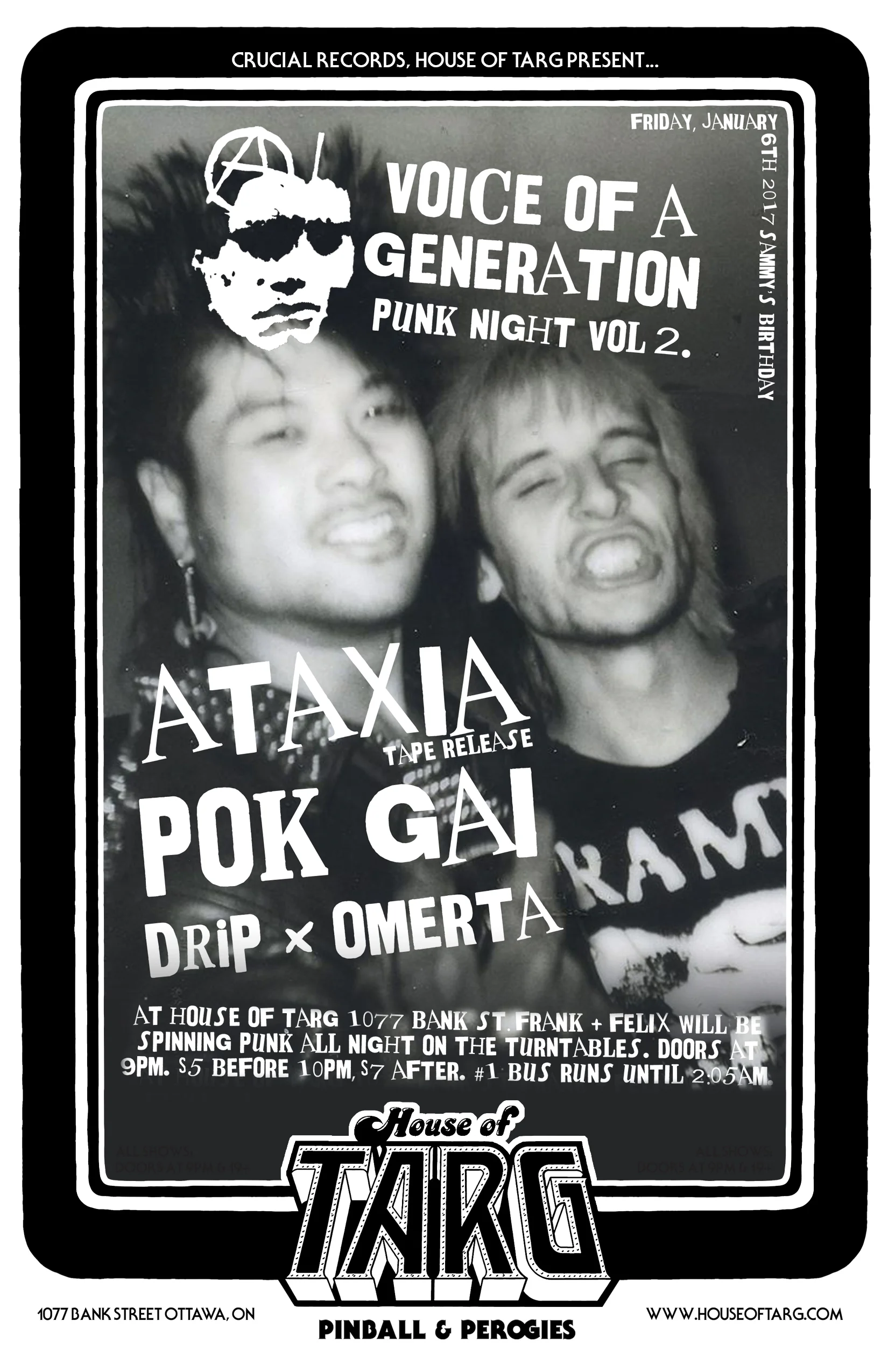 VOICE OF A GENERATION VOL. 2 w/ ATAXIA + POK GAI + DRIP + OMERTA