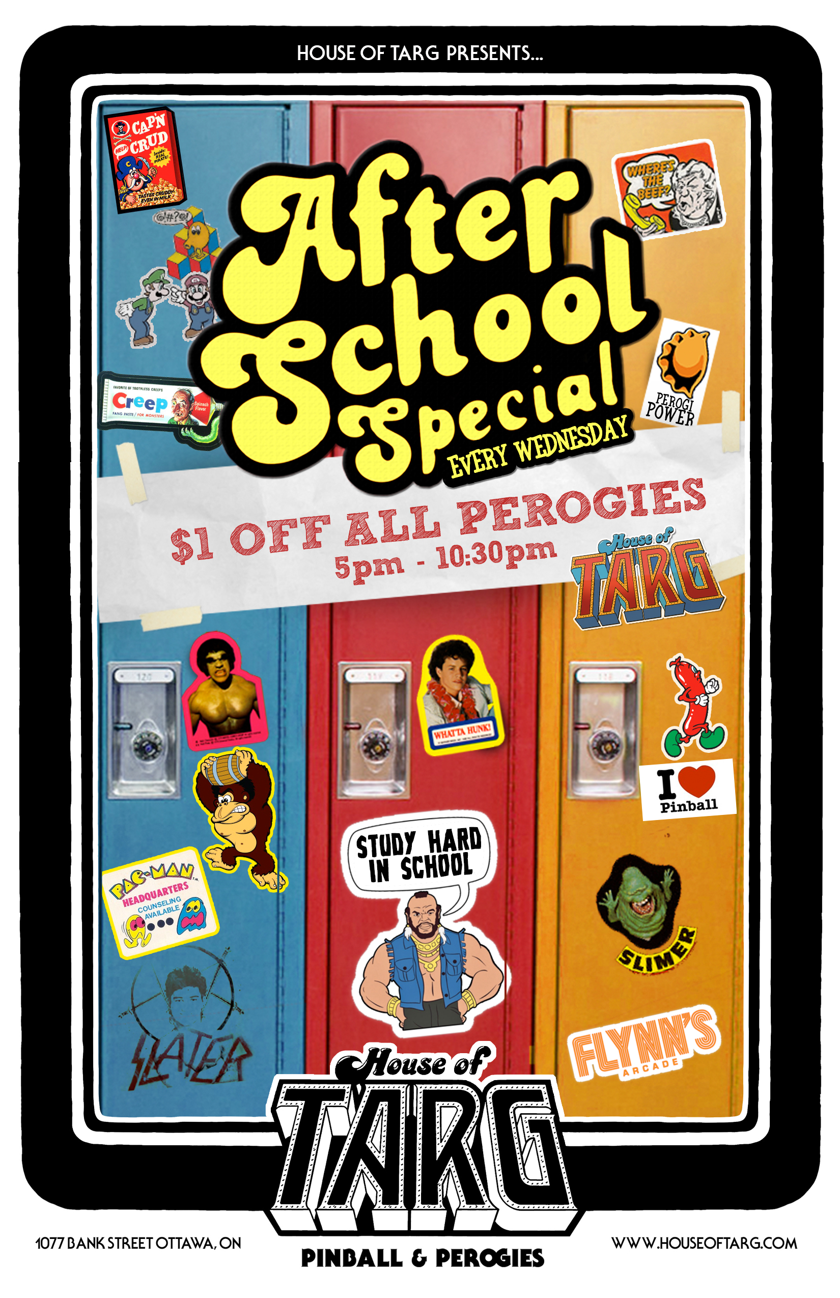 $1 off Perogies: 5pm - 10:30pm