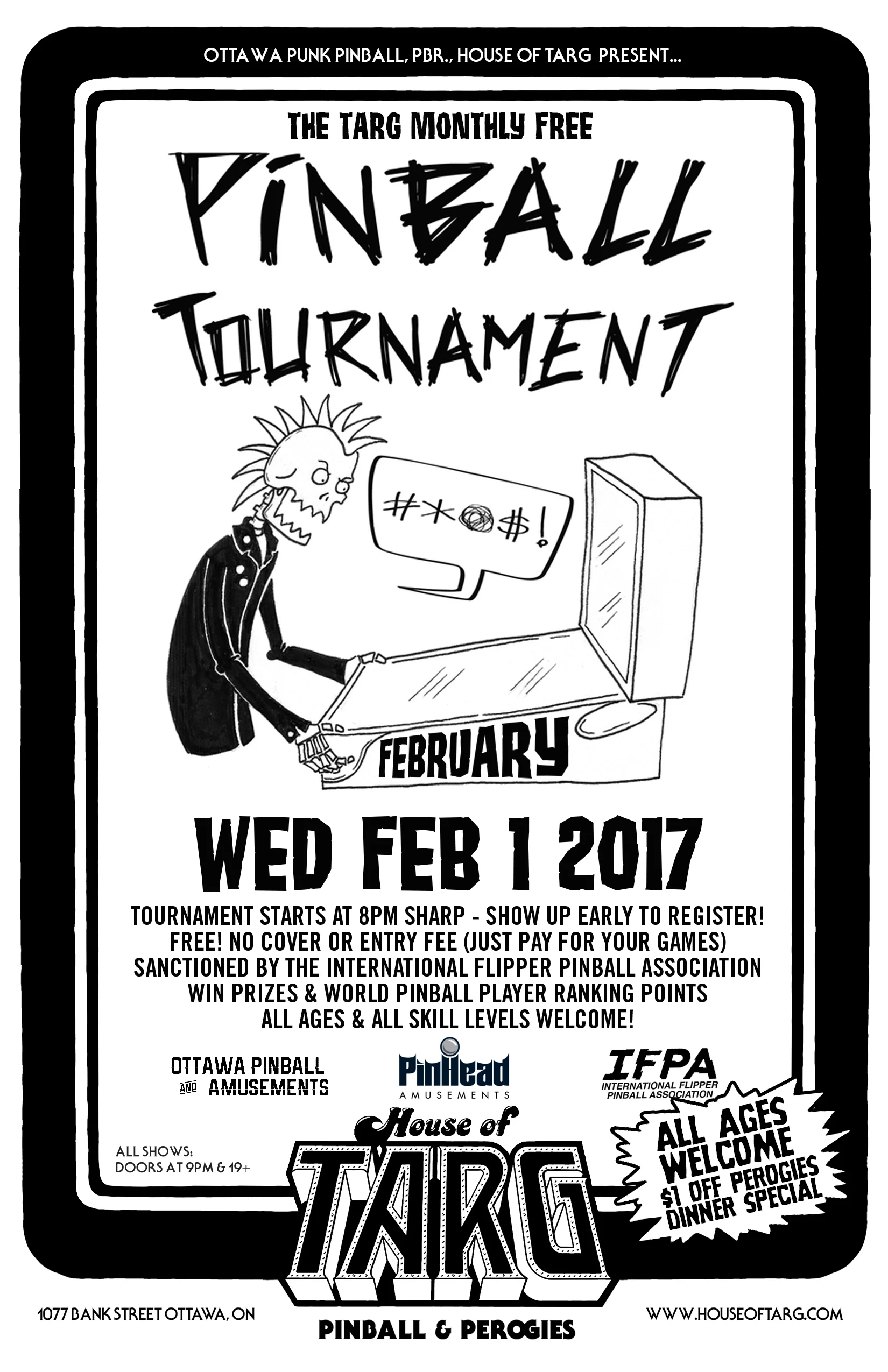 FEBRUARY FREE PINBALL TOURNAMENT