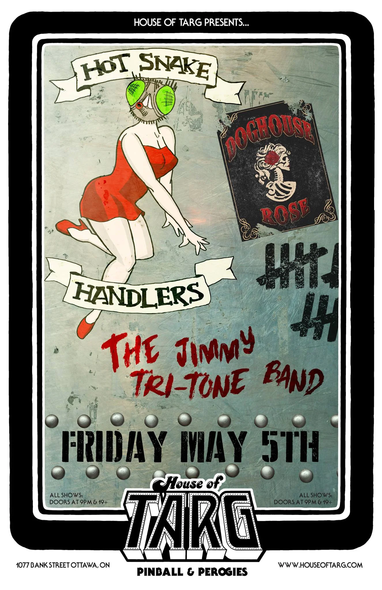 HOT SNAKE HANDLERS + DogHouse Rose + The Jimmy Tri-Tone Band