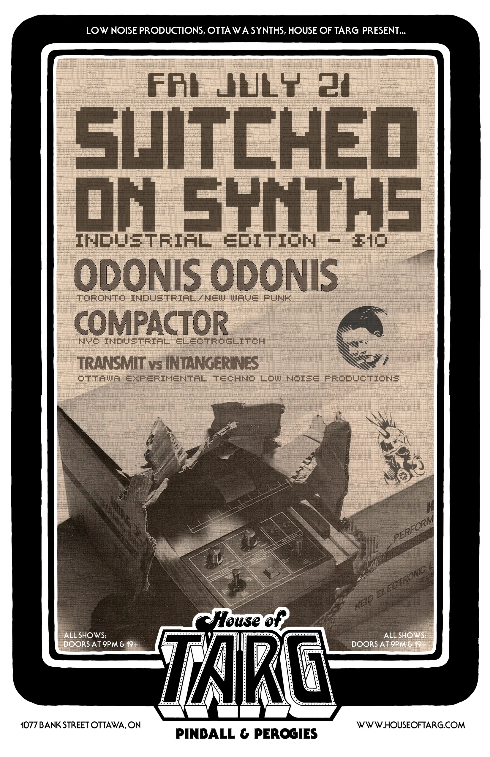 Switched On Synths: Industrial Edition - Odonis Odonis + Compactor (nyc) + Transmit vs Intangerines