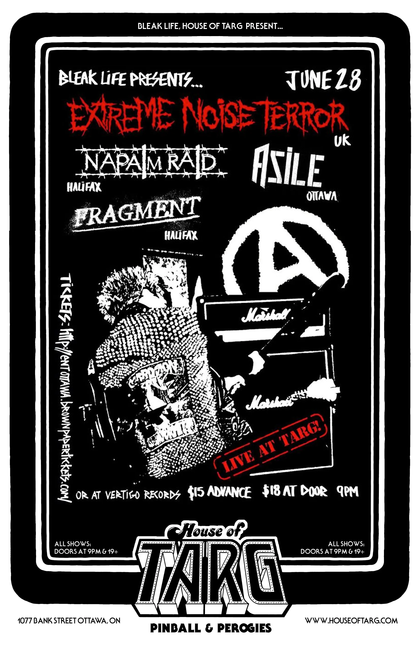 Extreme Noise Terror + Napalm Raid + Asile + Fragment