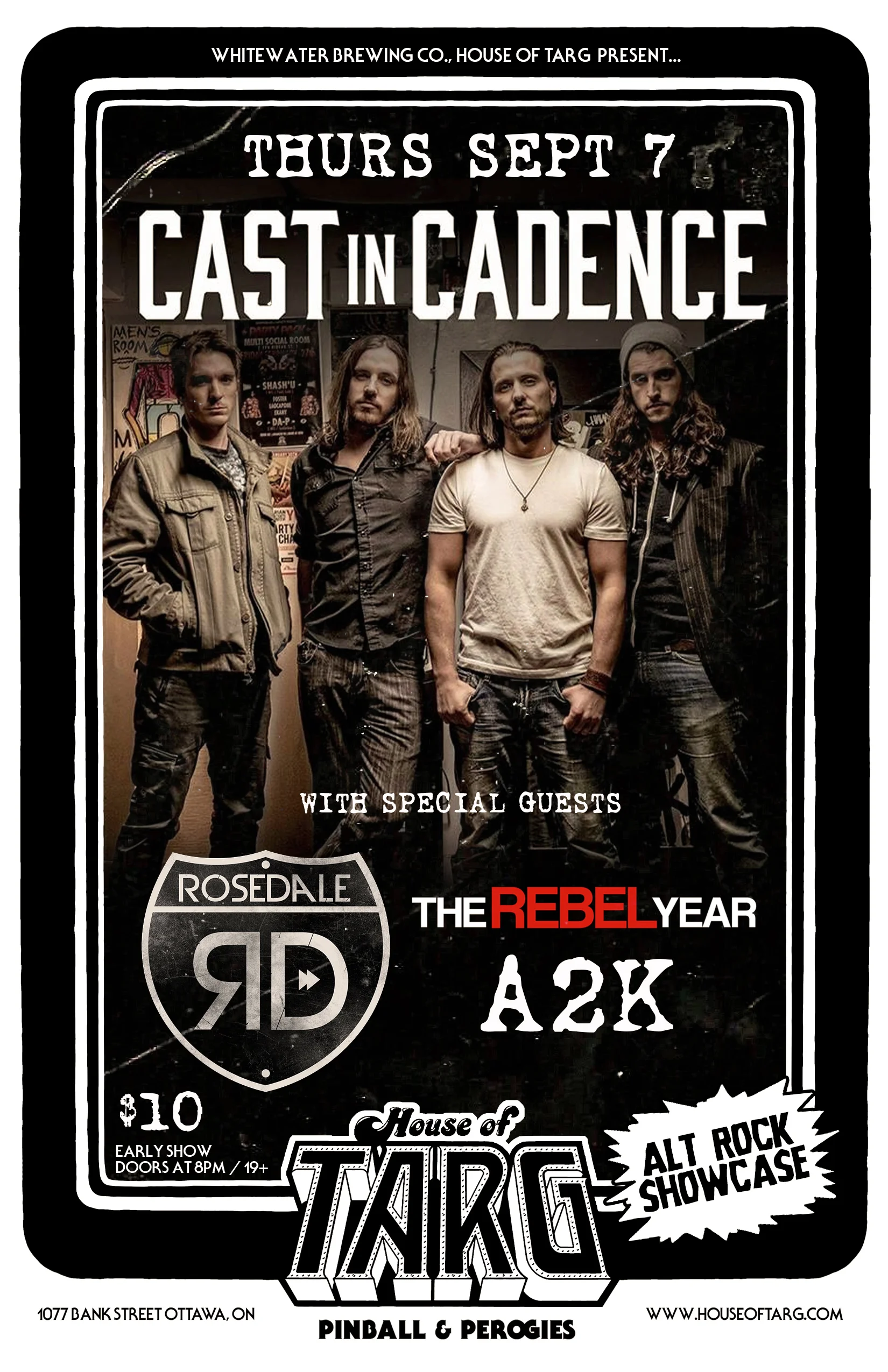 CAST IN CADENCE + ROSEDALE + A2K + THE REBEL YEAR