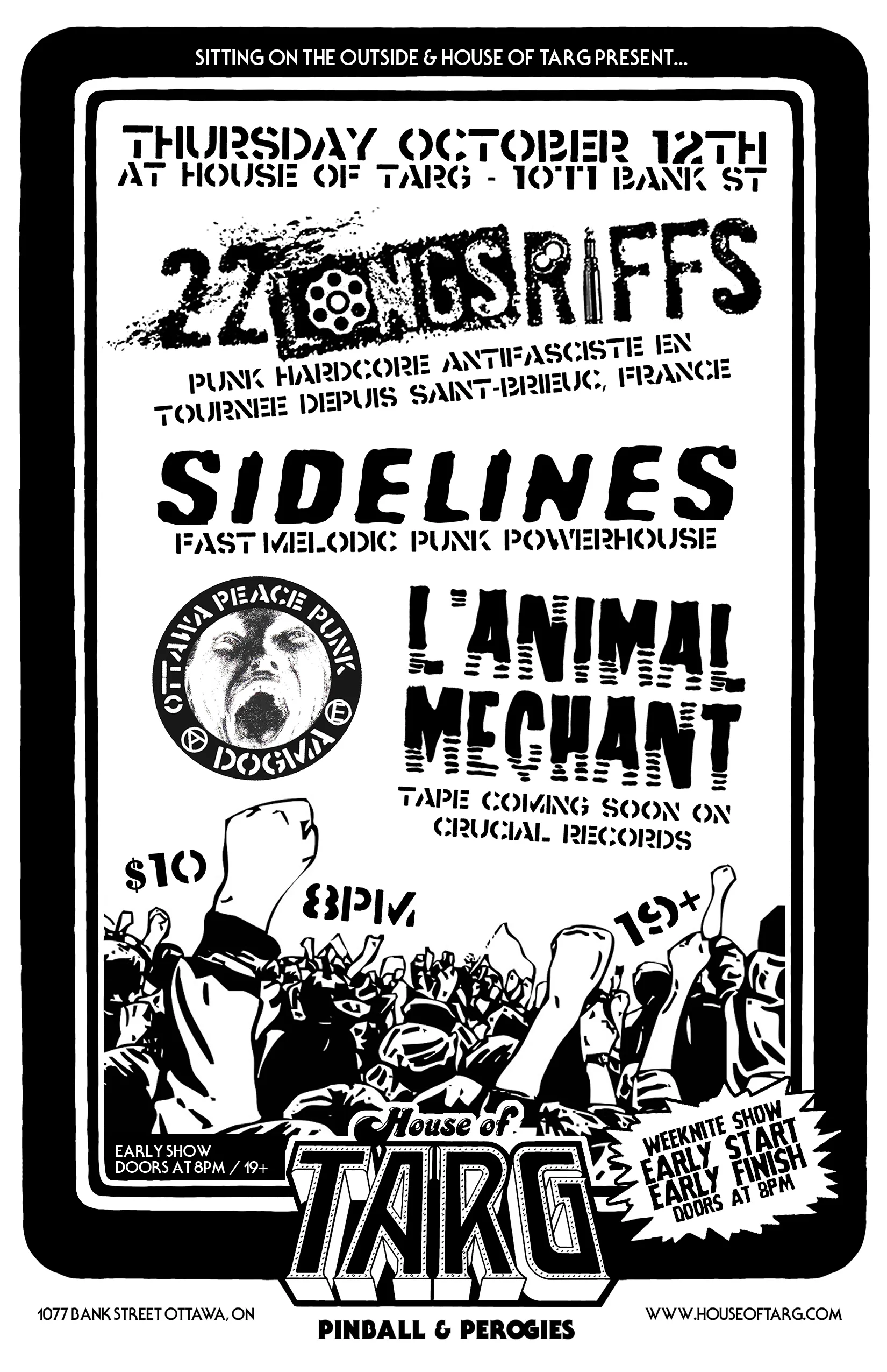 22 LONG RIFFS (France) + Sidelines + L'Animal Mechant + Dogma