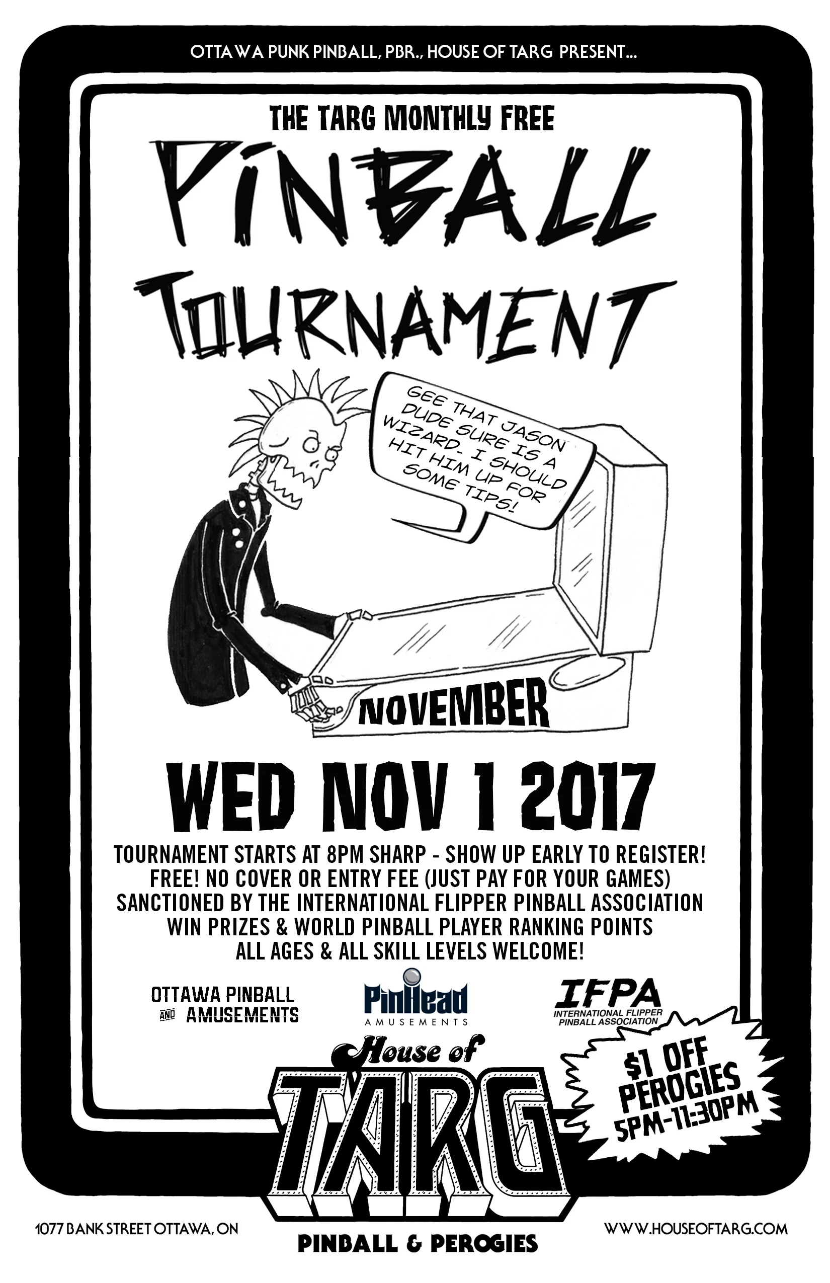 NOVEMBER FREE PINBALL TOURNAMENT 