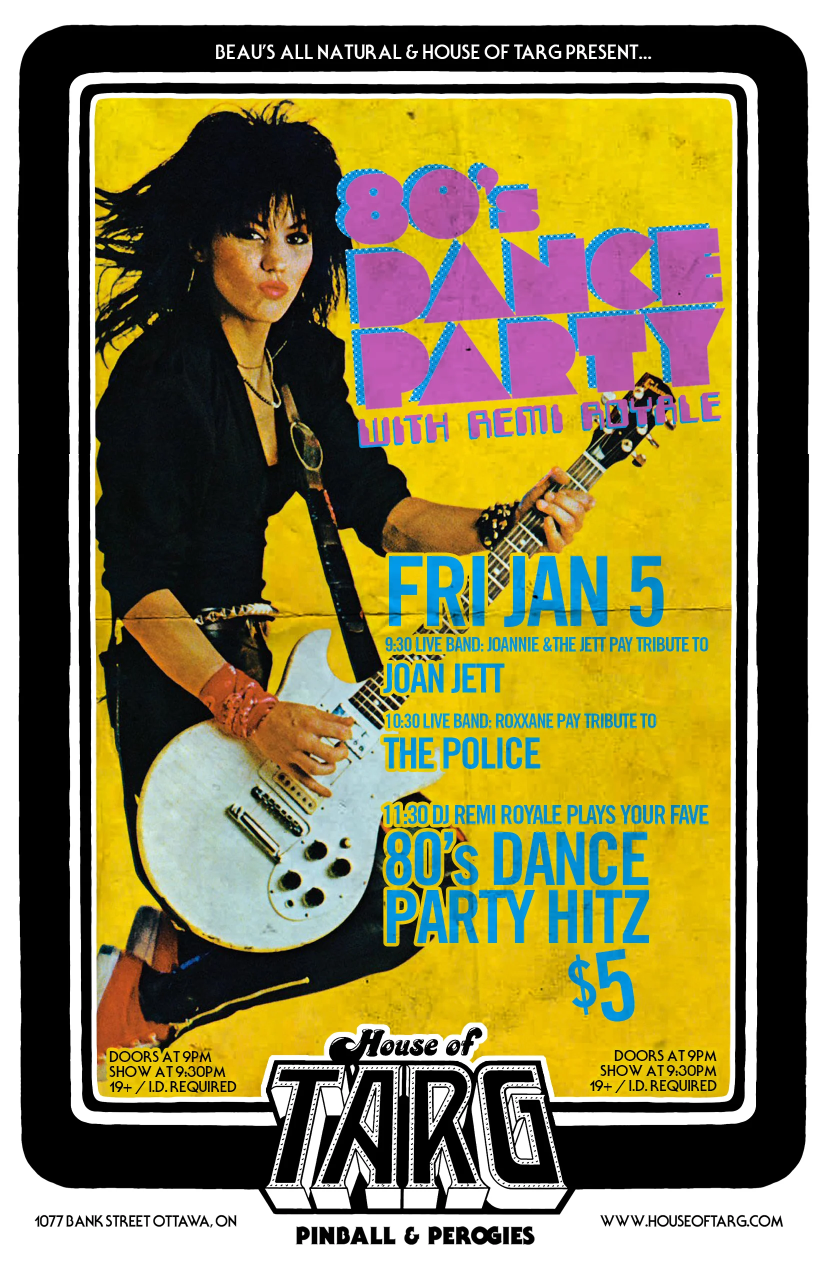 80's DANCE PARTY w DJ Remi Royale +  ROXXANE (The Police Tribute) + Joannie & the Jett (Joan Jett Tribute)