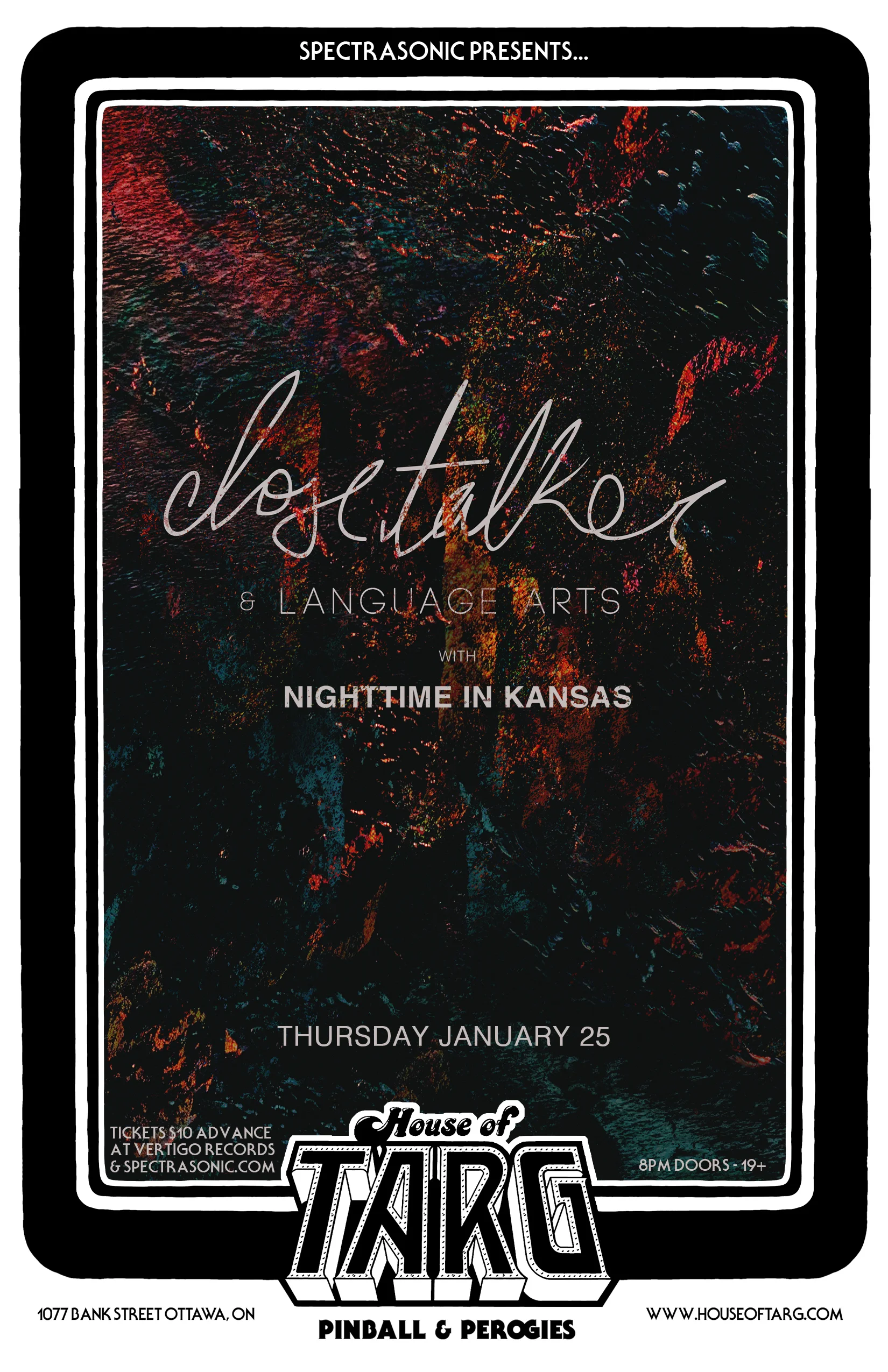 CLOSE TALKER + Language Arts + Nighttime In Kansas