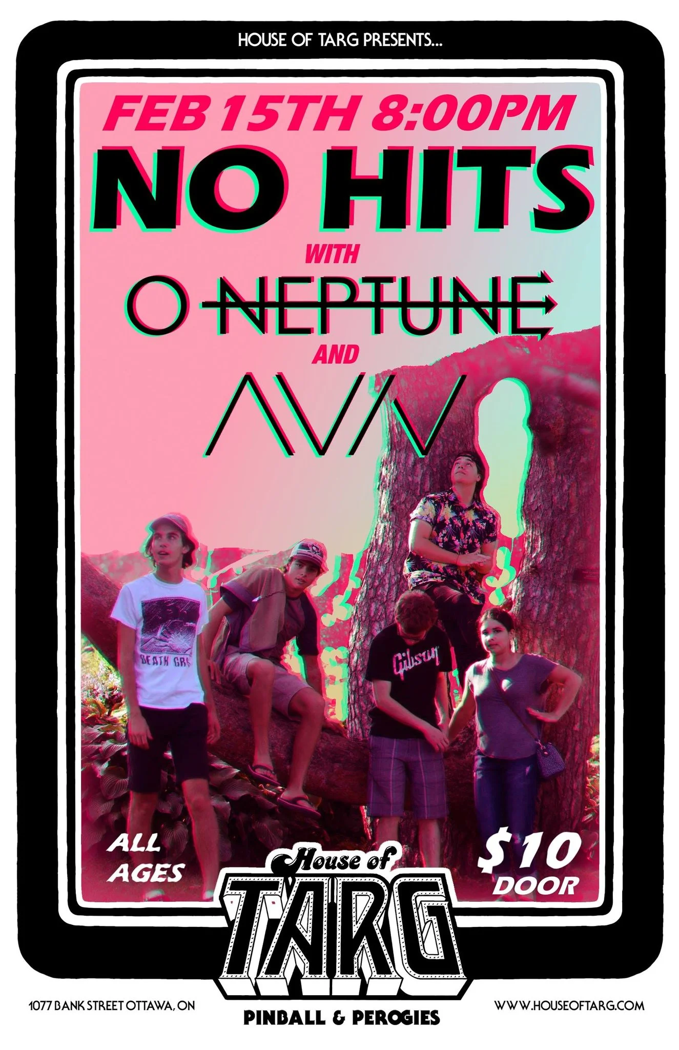 ALL AGES SHOW: NO HITS + O Neptune + Aviv