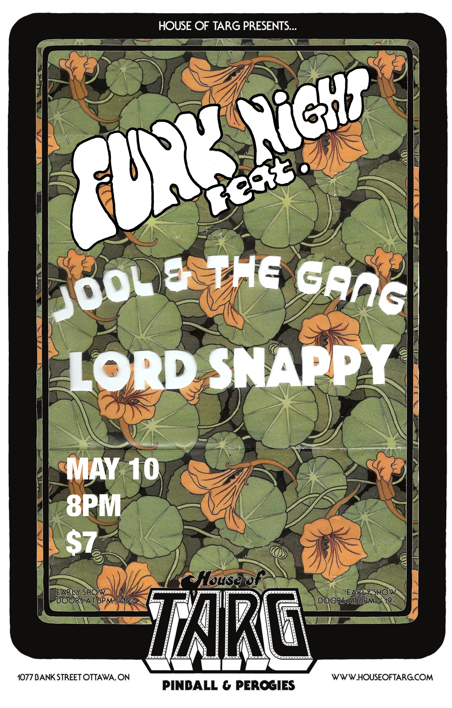 FUNK NIGHT AT TARG w/ Jool & the Gang + Already, Already + Dj Lord Snappy
