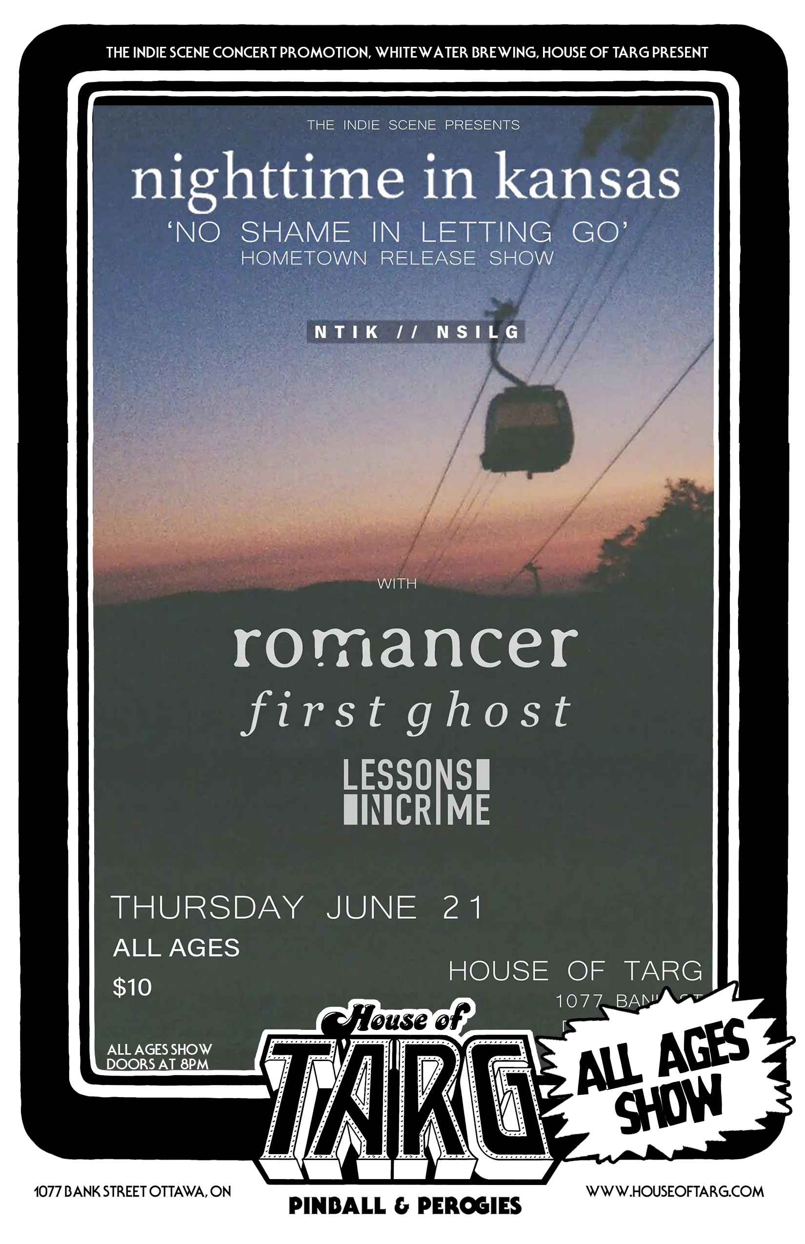Nighttime in Kansas EP Release + Romancer + First Ghost + Lessons In Crime