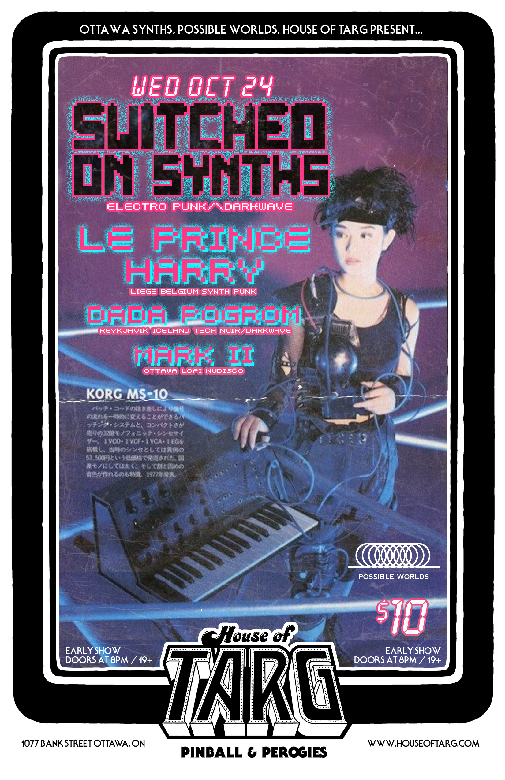 SWITCHED ON SYNTHS: Le Prince Harry (Belgium) + Dada Pogrom (Iceland) + Mark ii