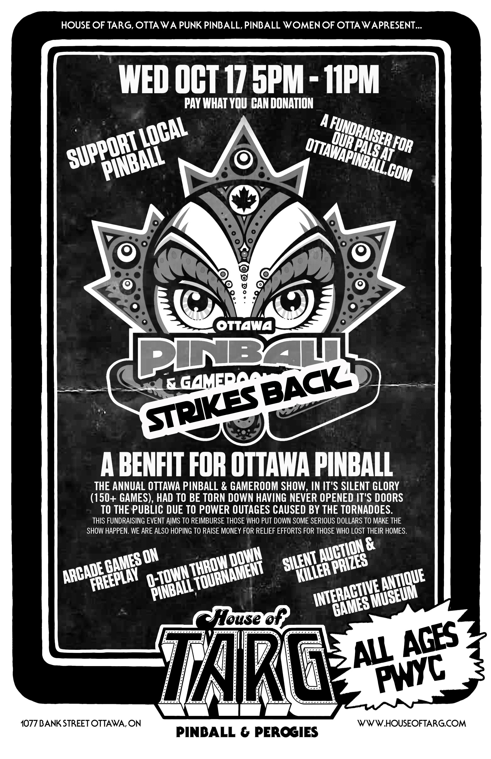 OTTAWA PINBALL STRIKES BACK!! OPGS BENEFIT/TOURNAMENT