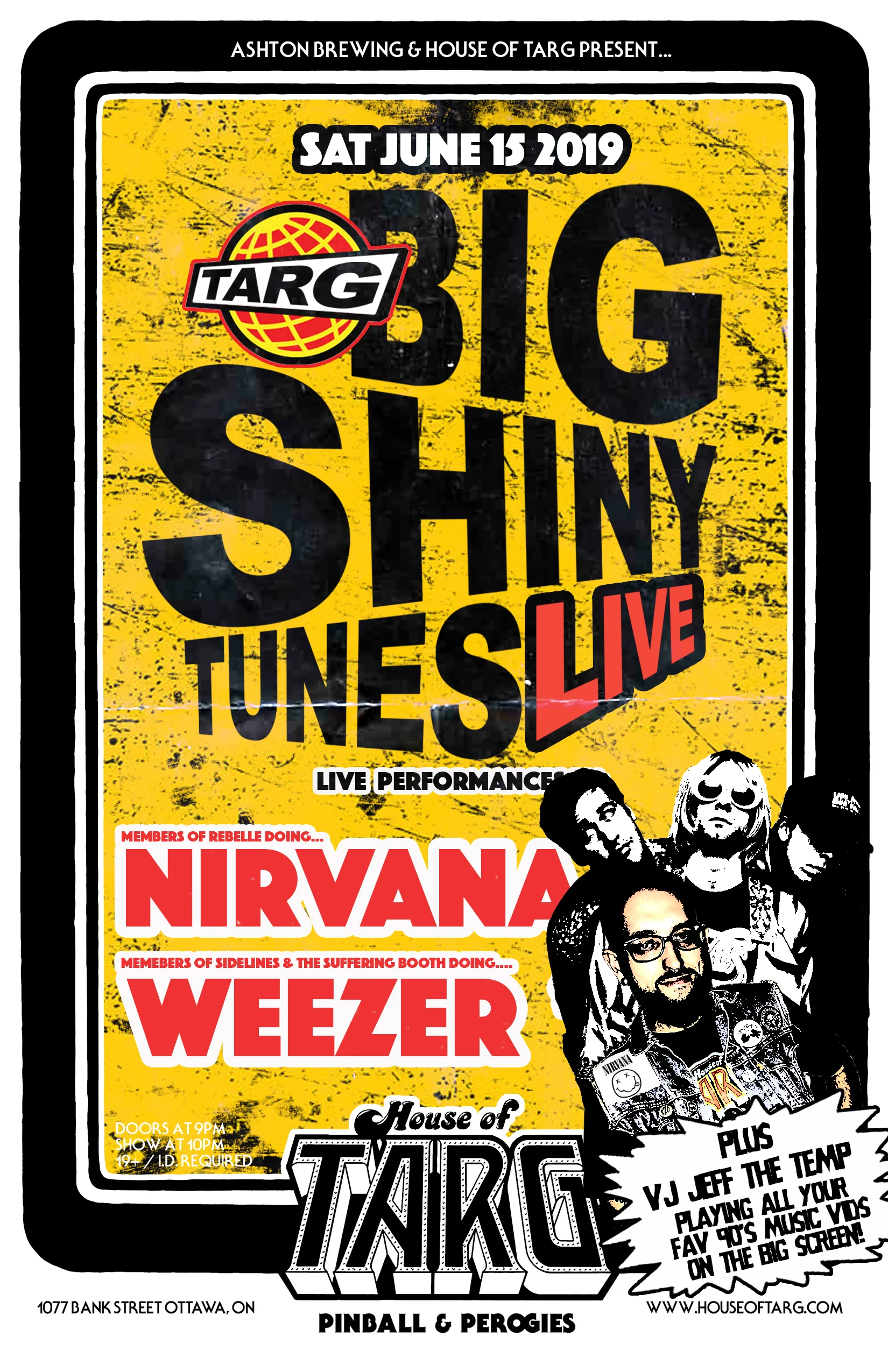 BIG SHINY TUNES LIVE! w VJ Jeff The Temp + Nirvana & Weezer Tributes