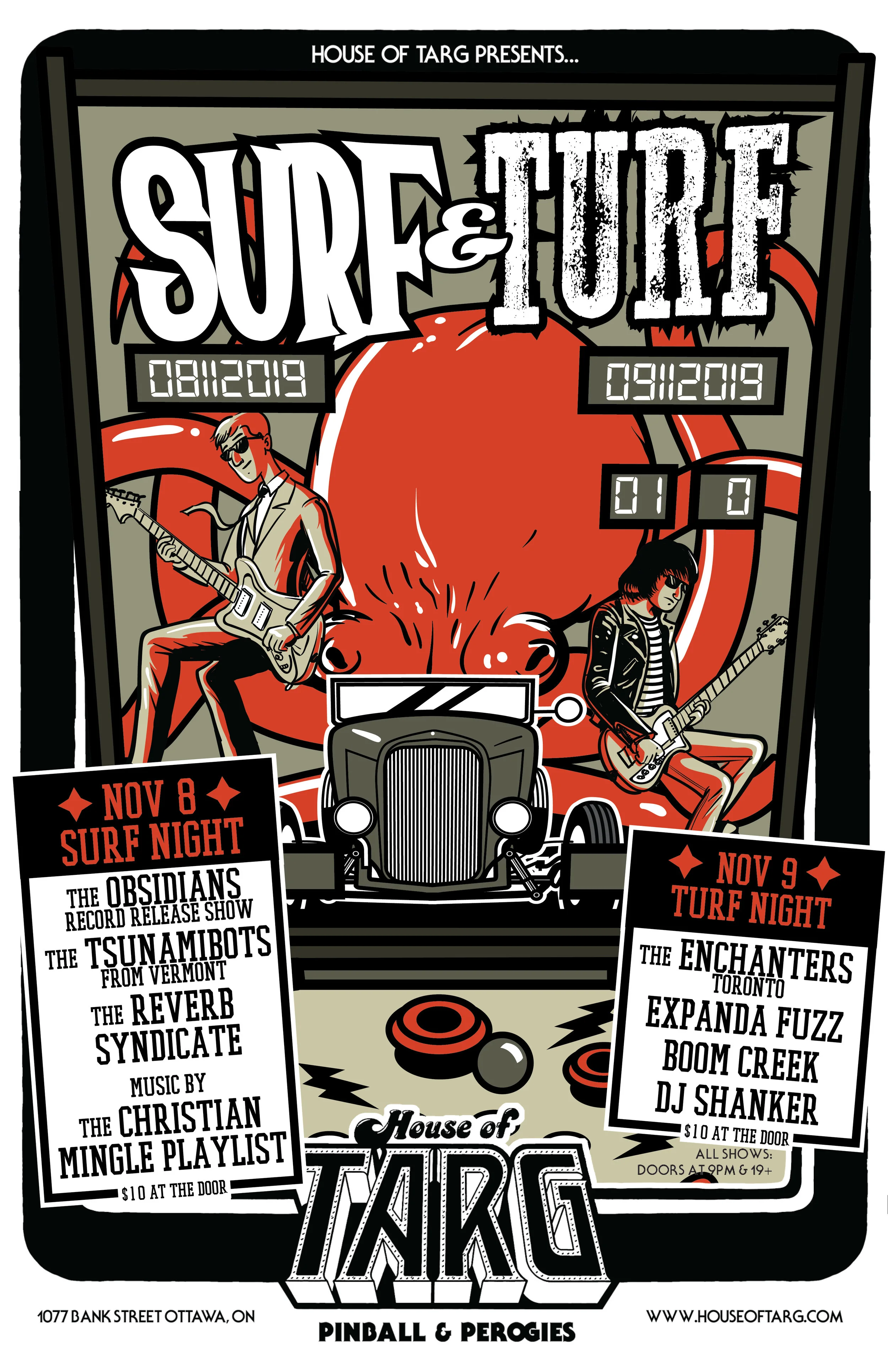 SURF n TURF 2019: Surf Night w/ The Obsidians + The Tsunamibots + The Reverb Syndicate