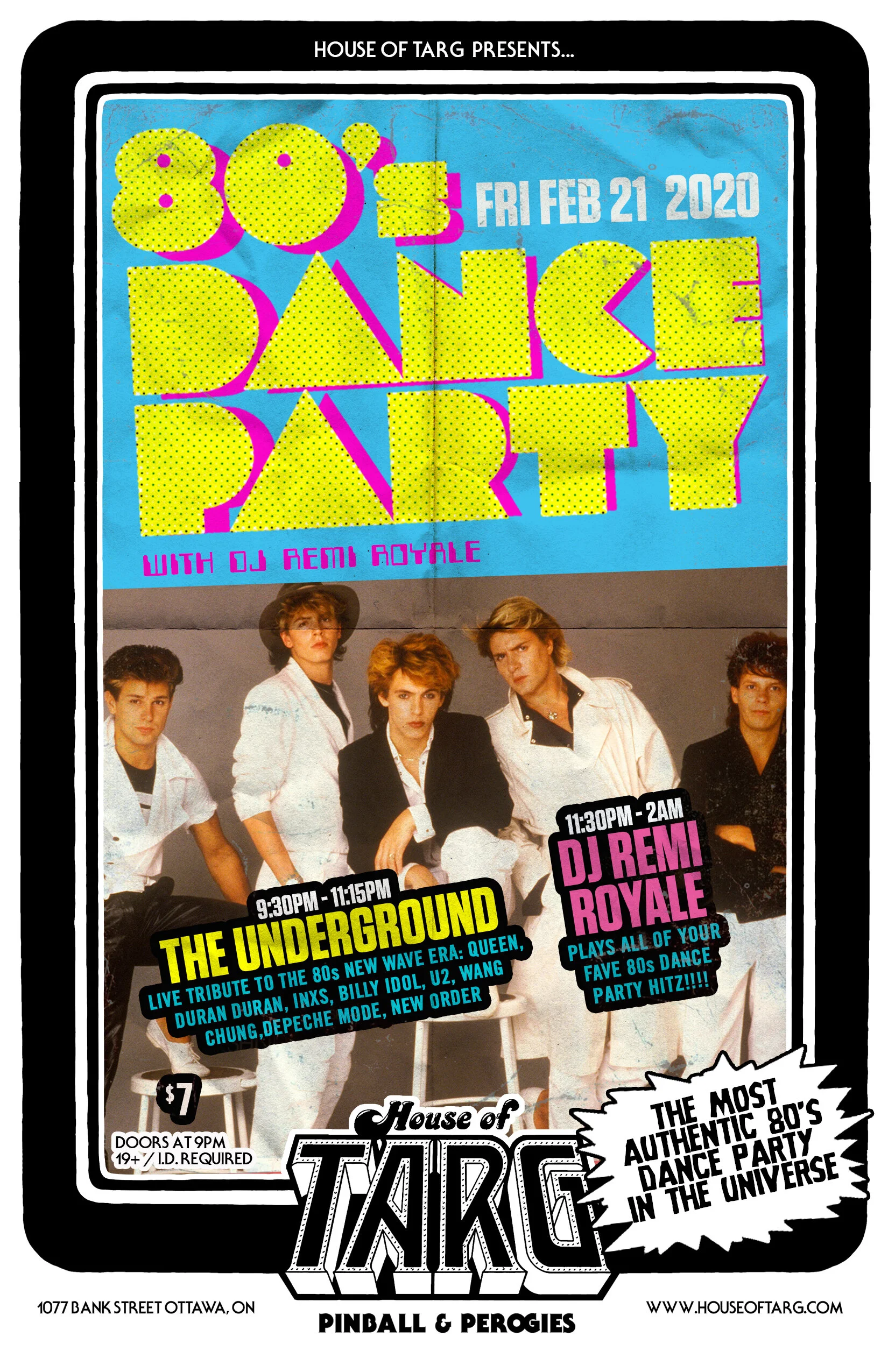 80s DANCE PARTY w DJ Remi Royale + The Underground (Live 80s New Wave)