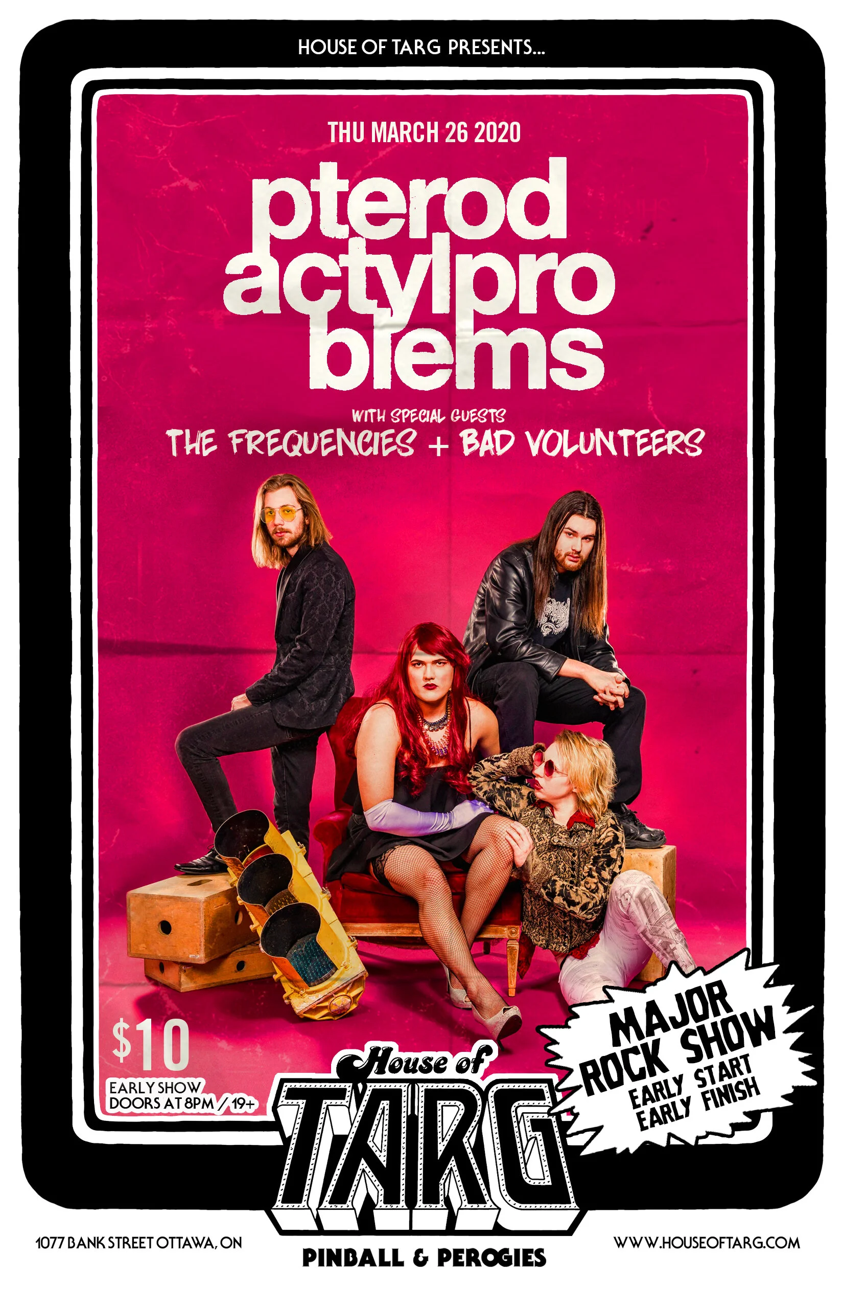 ***CANCELLED*** PTERODACTYL PROBLEMS + The Frequencies + Bad Volunteers