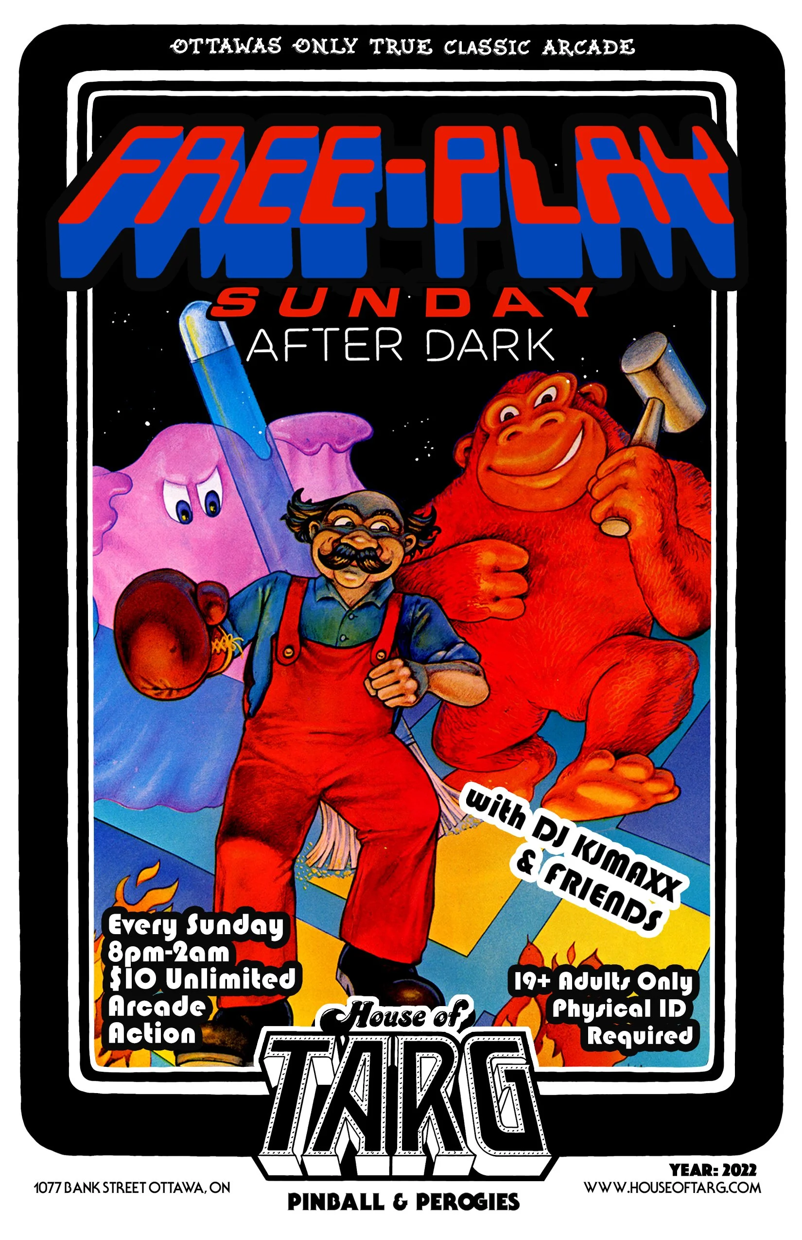 ***Cancelled*** Power Outage*** FREE-PLAY SUNDAY: After Dark! Unlimited Pinball & Arcade Action