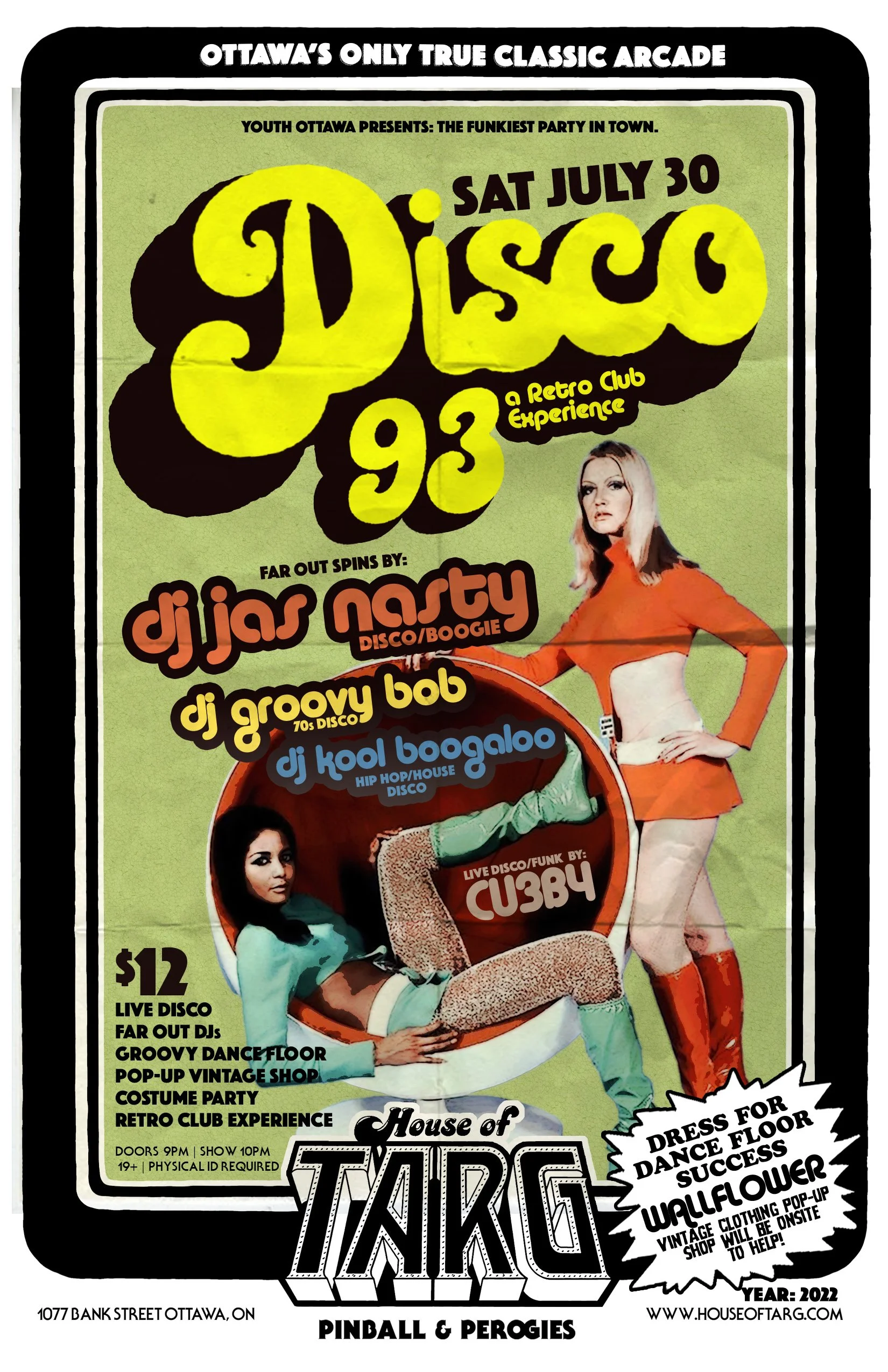 DISCO 93 - w/ DJ Jas Nasty + DJ Groovy Bob + DJ Kool Boogaloo + CU3B4 (live Funk/Disco)