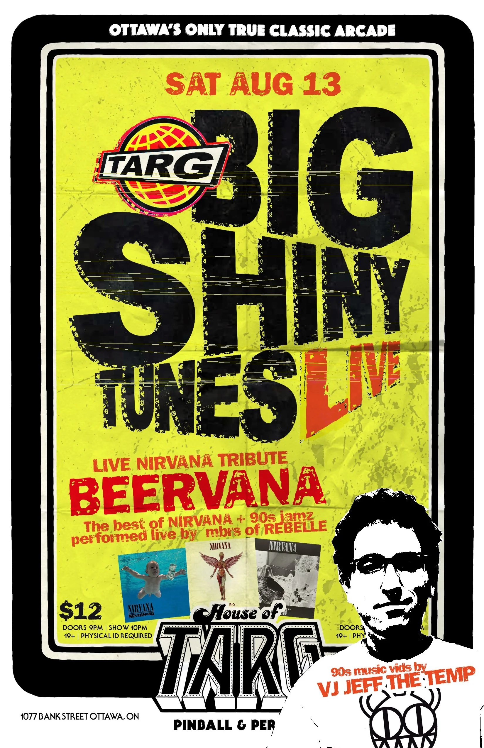 BIG SHINY TUNES LIVE! w VJ Jeff The Temp + Beervana (Nirvana + 90s Alt Hitz)