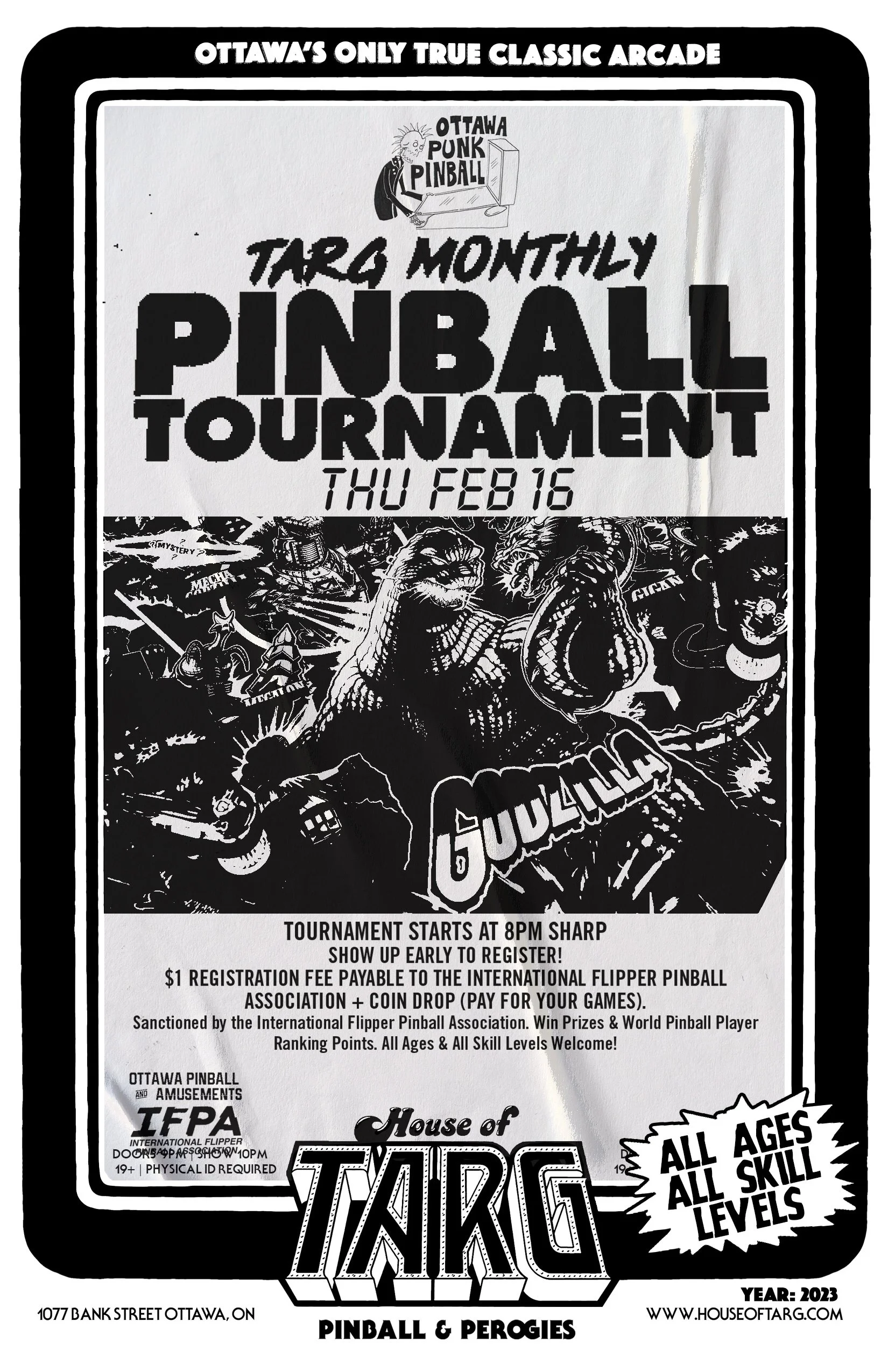 February: TARG MONTHLY PINBALL TOURNAMENT 