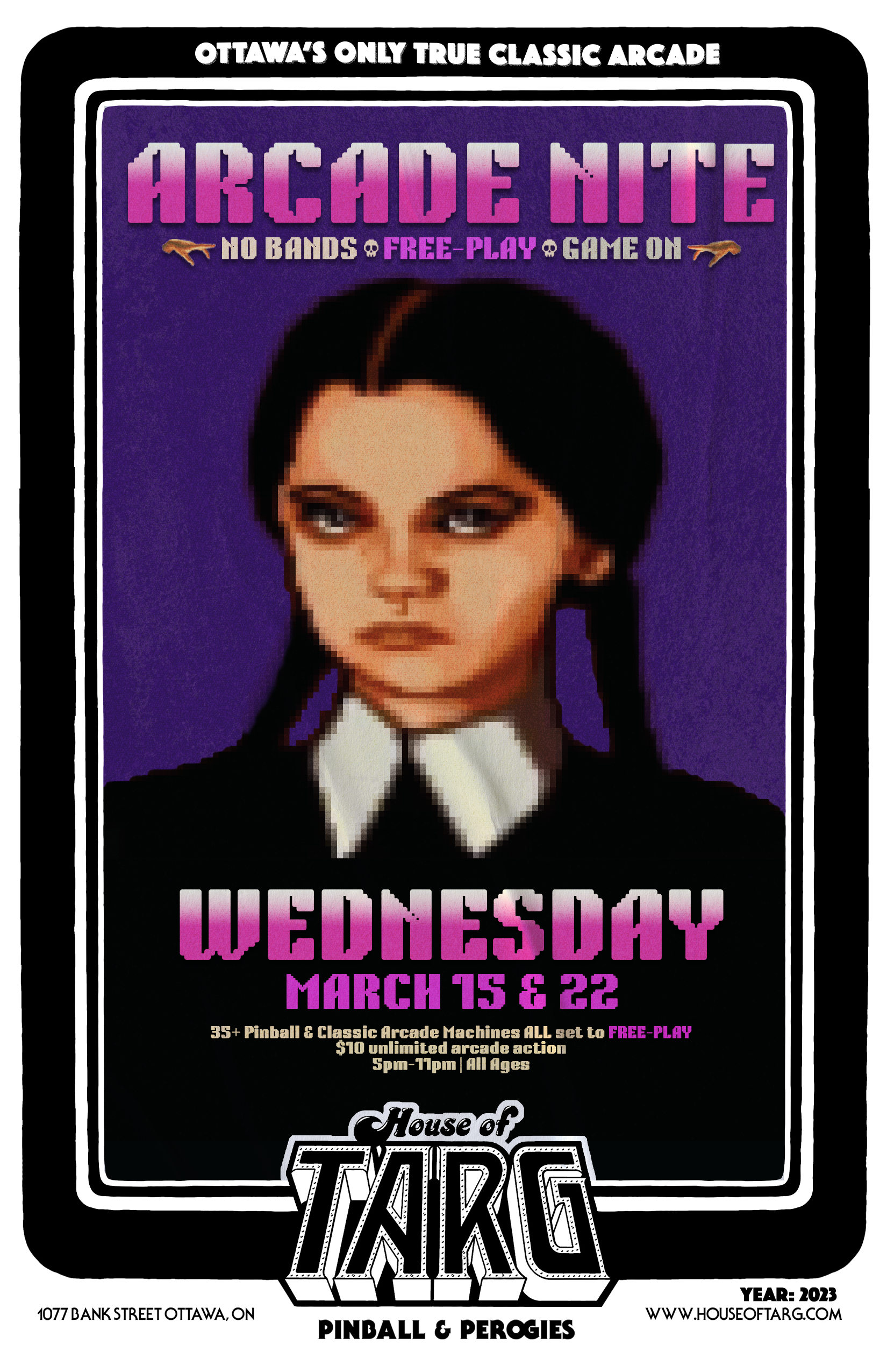 ARCADE NITE: No Bands, FREE-PLAY, Game On