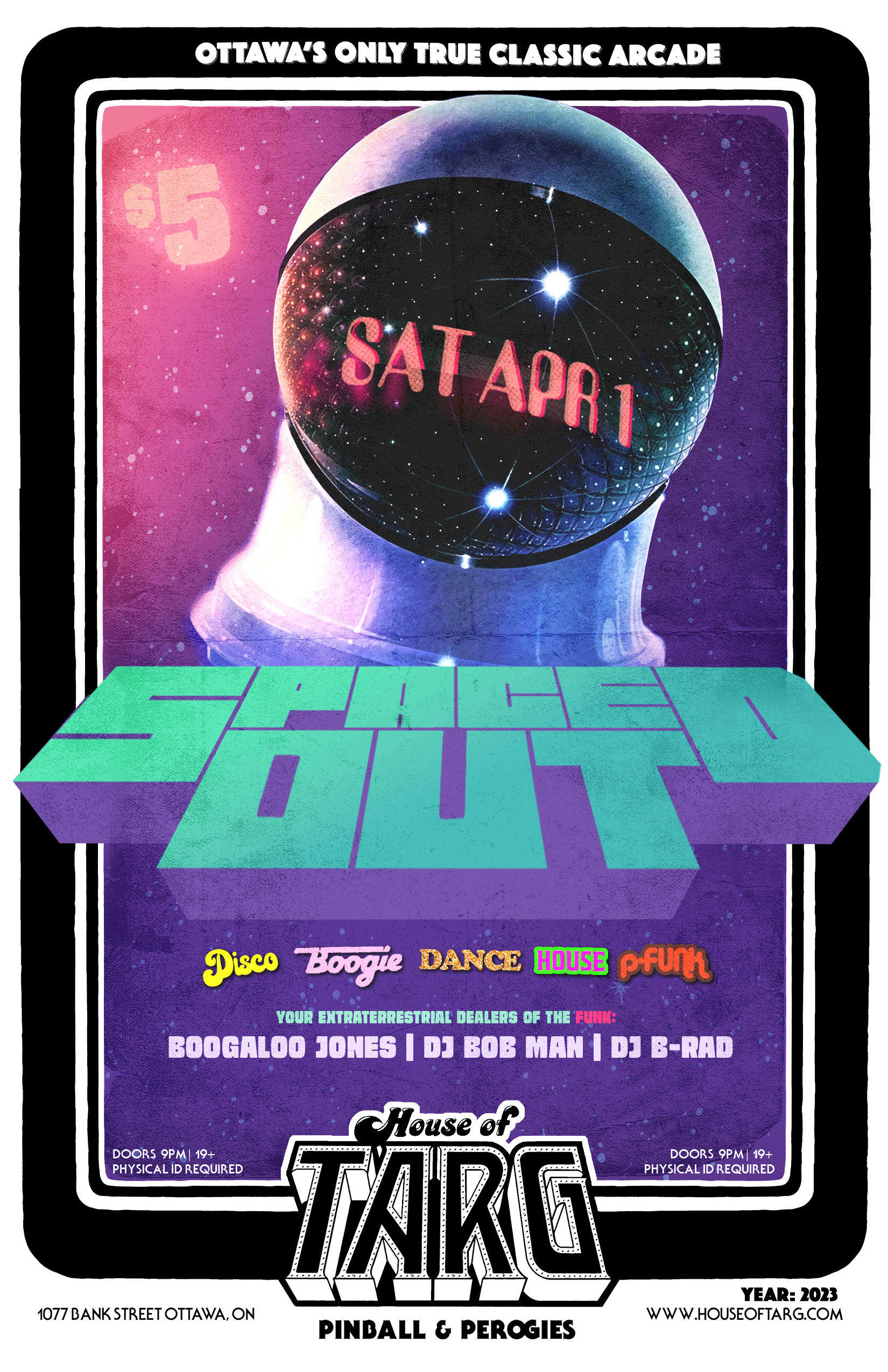 SPACED-OUT: Intergalactic Disco/Funk Party w dj B-Rad + dj Bob Man + Boogaloo Jones 