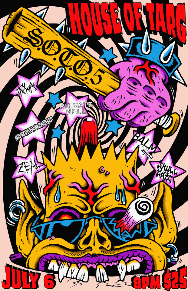 SOTO FEST V GIG #1: Private Hell + Skinman + Moratorium + more