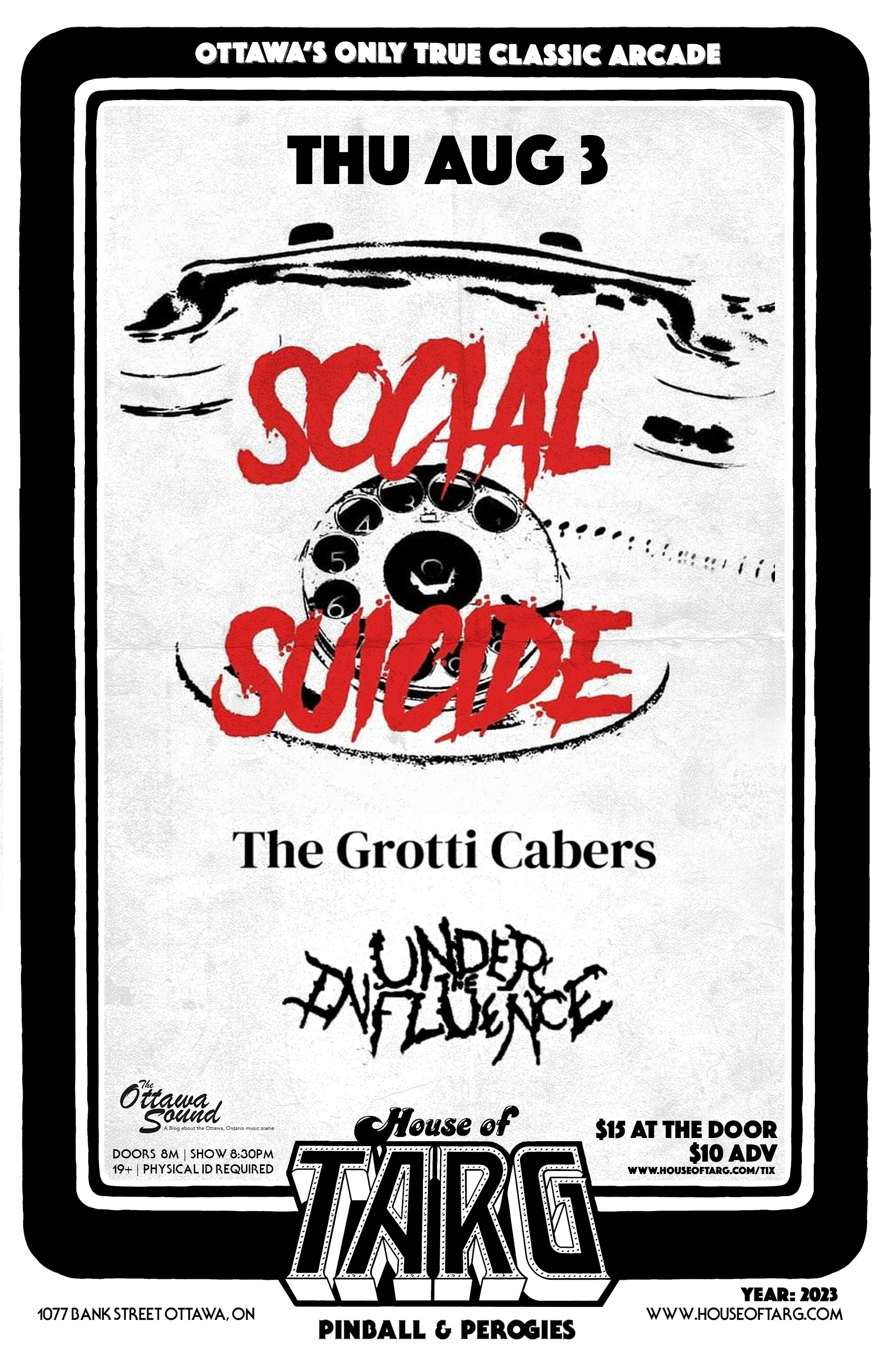 Social Suicide + The Grotti Cabers + Under The Influence