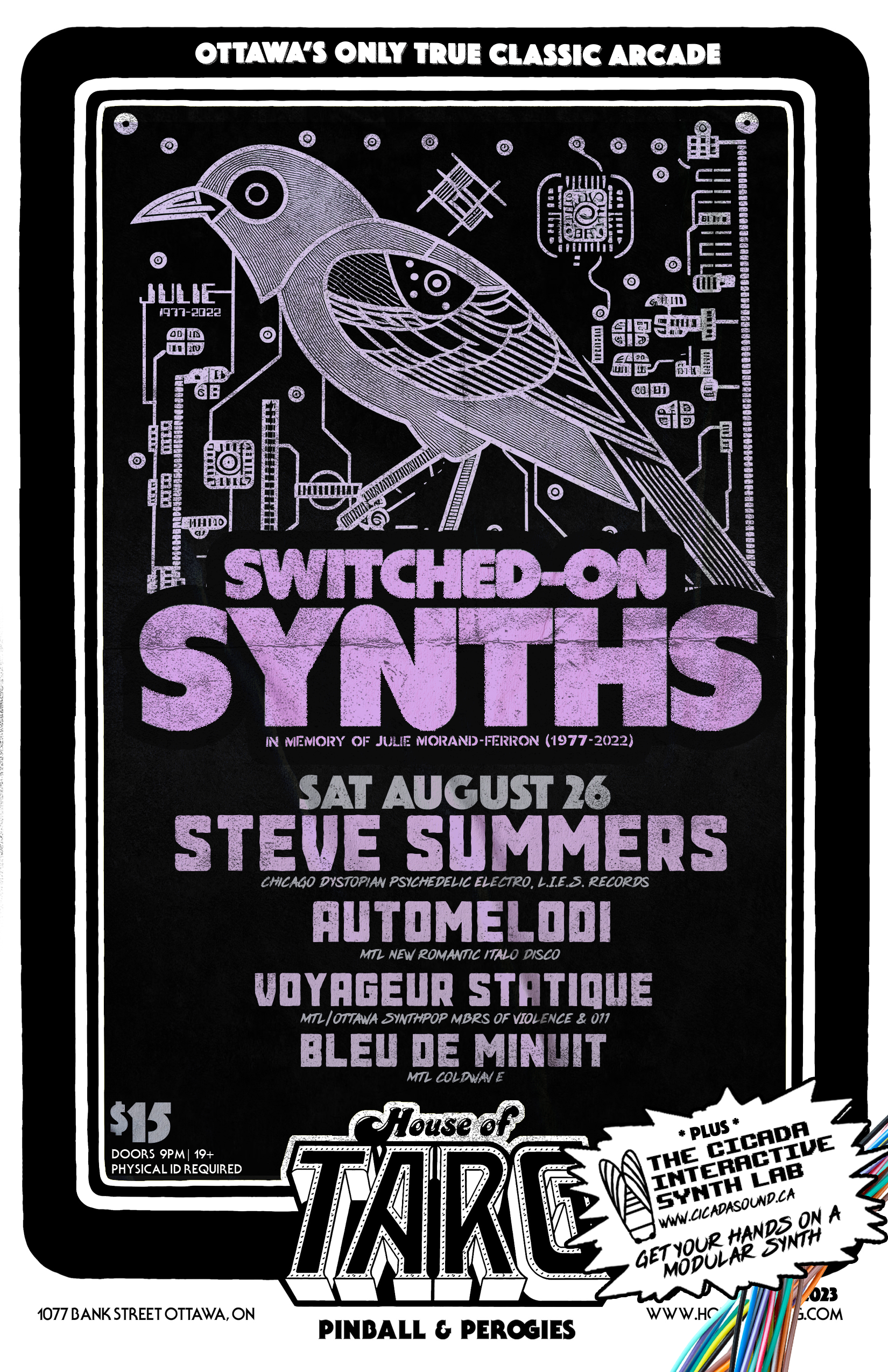 Switched on Synths: STEVE SUMMERS (Chicago) + Automelodi + Voyageur Statique + Bleu de minuit