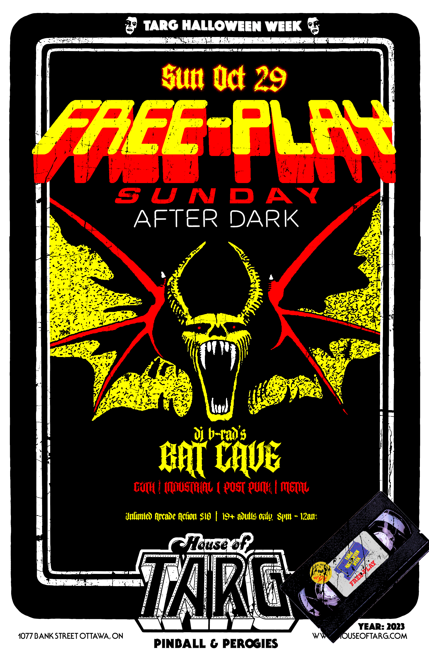 FREE-PLAY SUNDAY: After Dark! dj b-RAD's  Bat Cave Halloween Edition