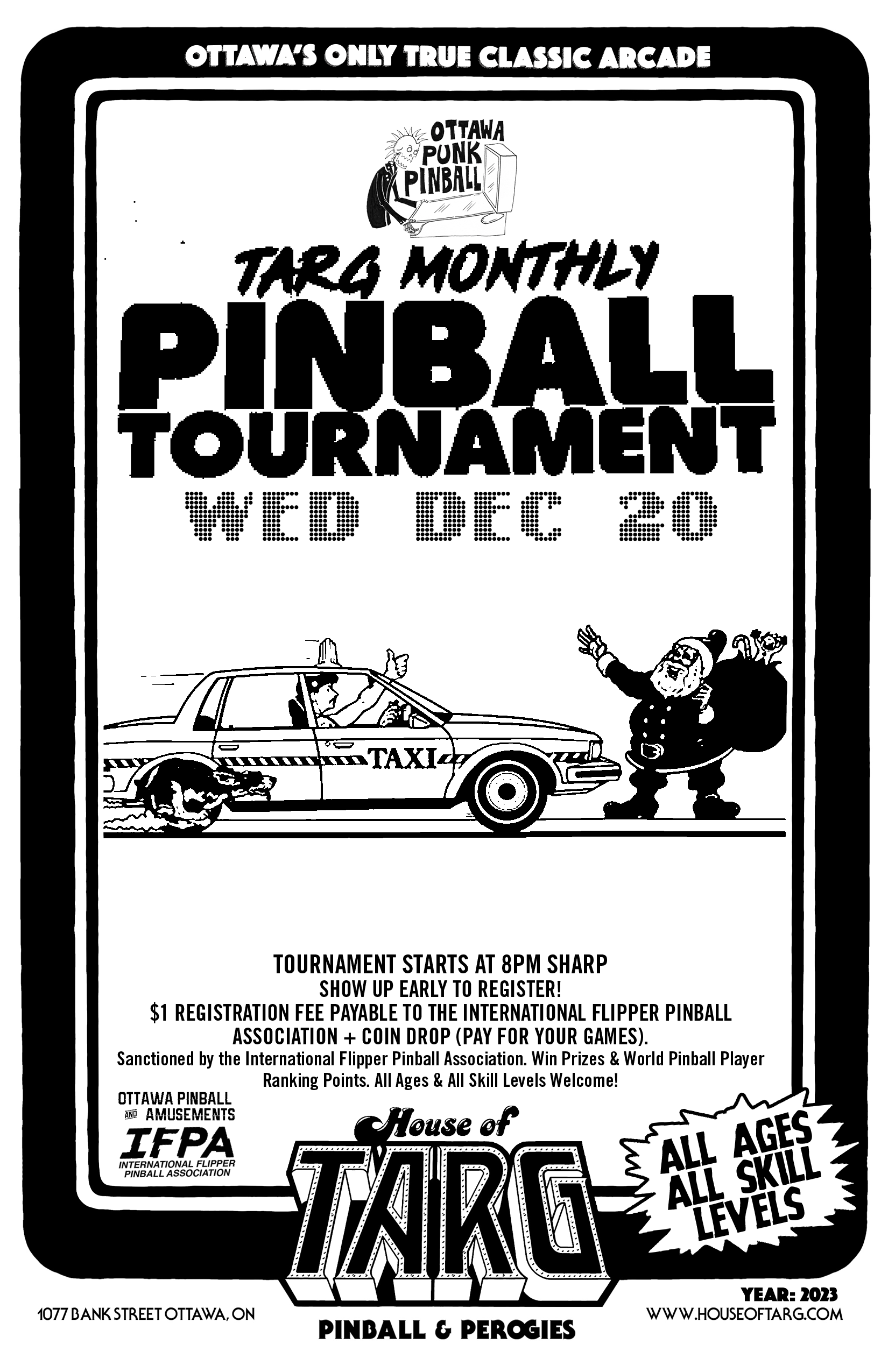 TARG MONTHLY PINBALL TOURNAMENT - December