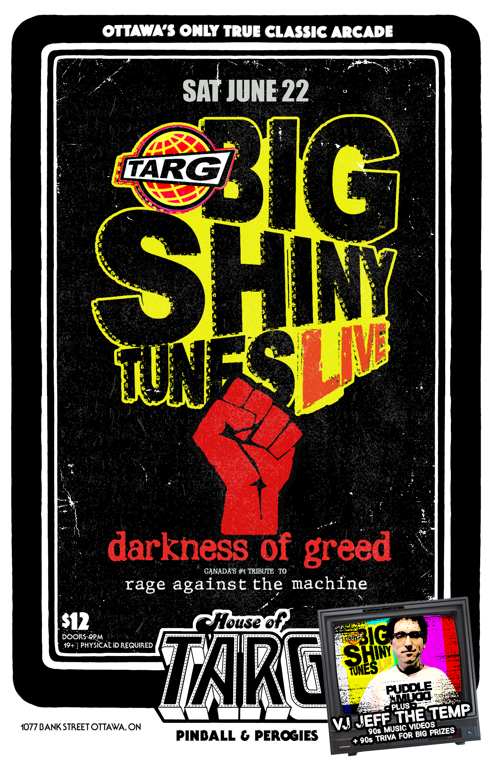BIG SHINY TUNES LIVE! w VJ Jeff The Temp + DARKNESS of GREED (Rage Against The Machine Tribute)