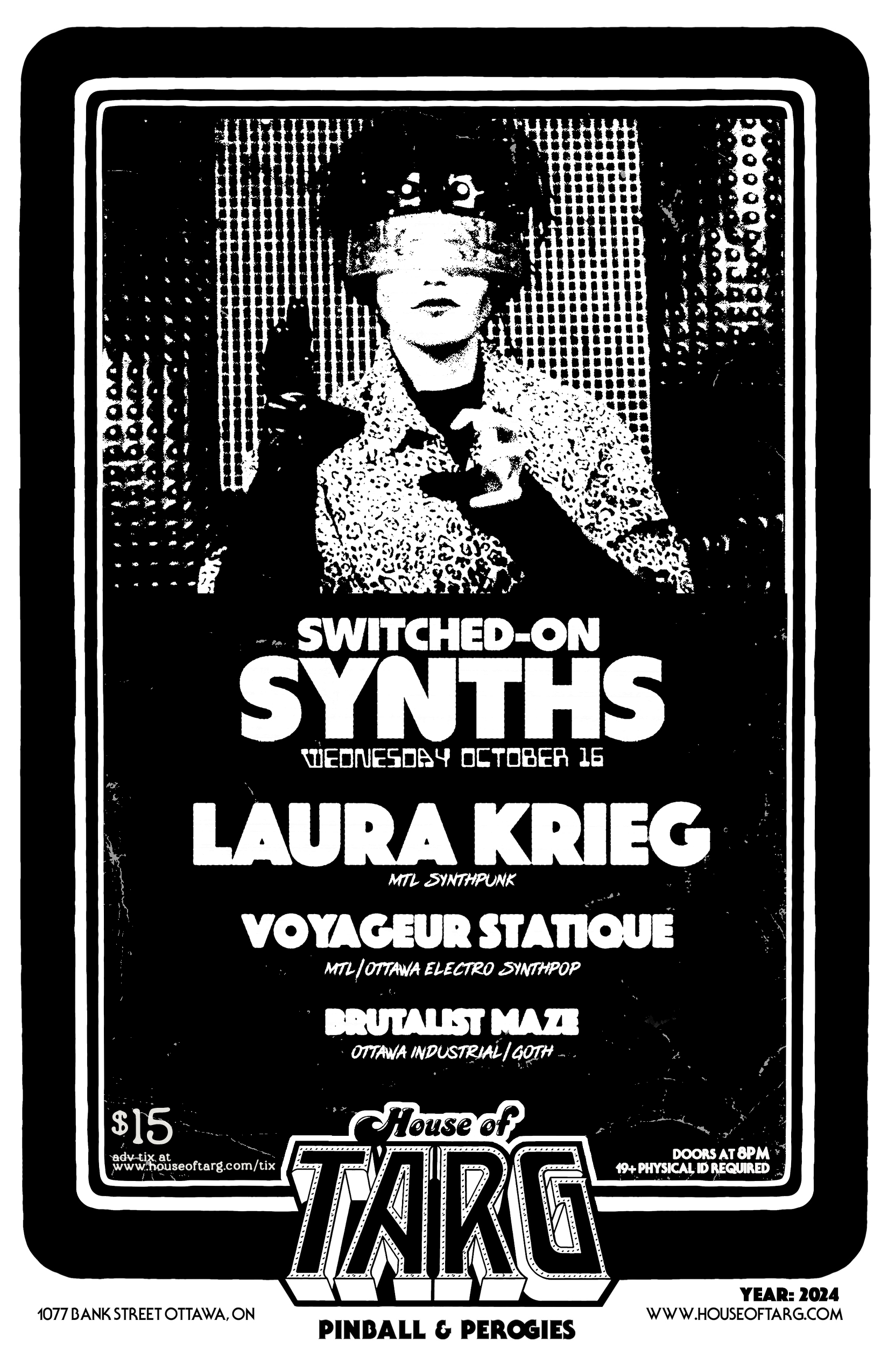Switched-On Synths: LAURA KRIEG (Mtl SynthPunk) + Voyageur Statique + Brutalist Maze