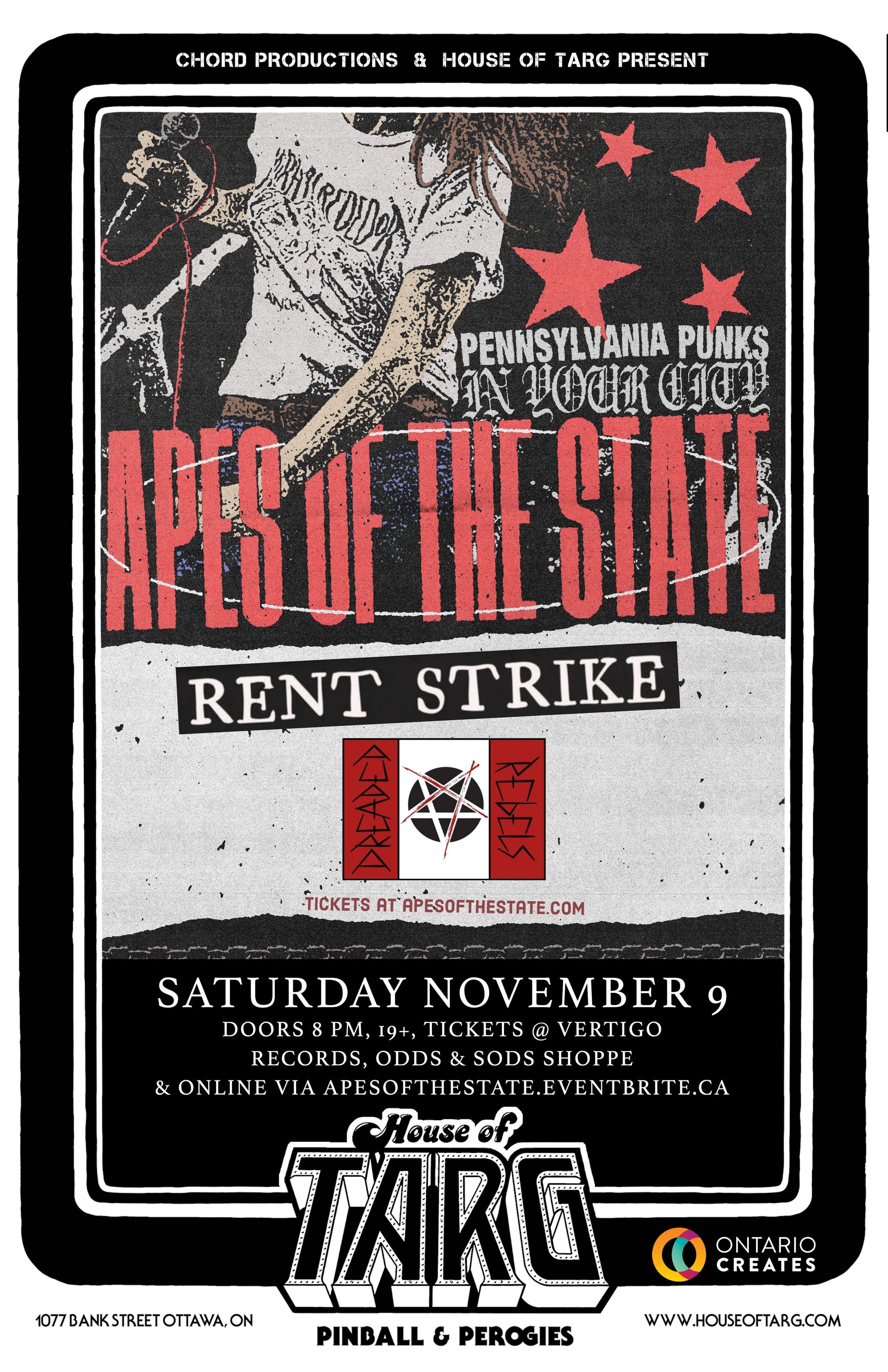 Apes of the State + Rent Strike + The Dreaded Rebels + Rich Chris