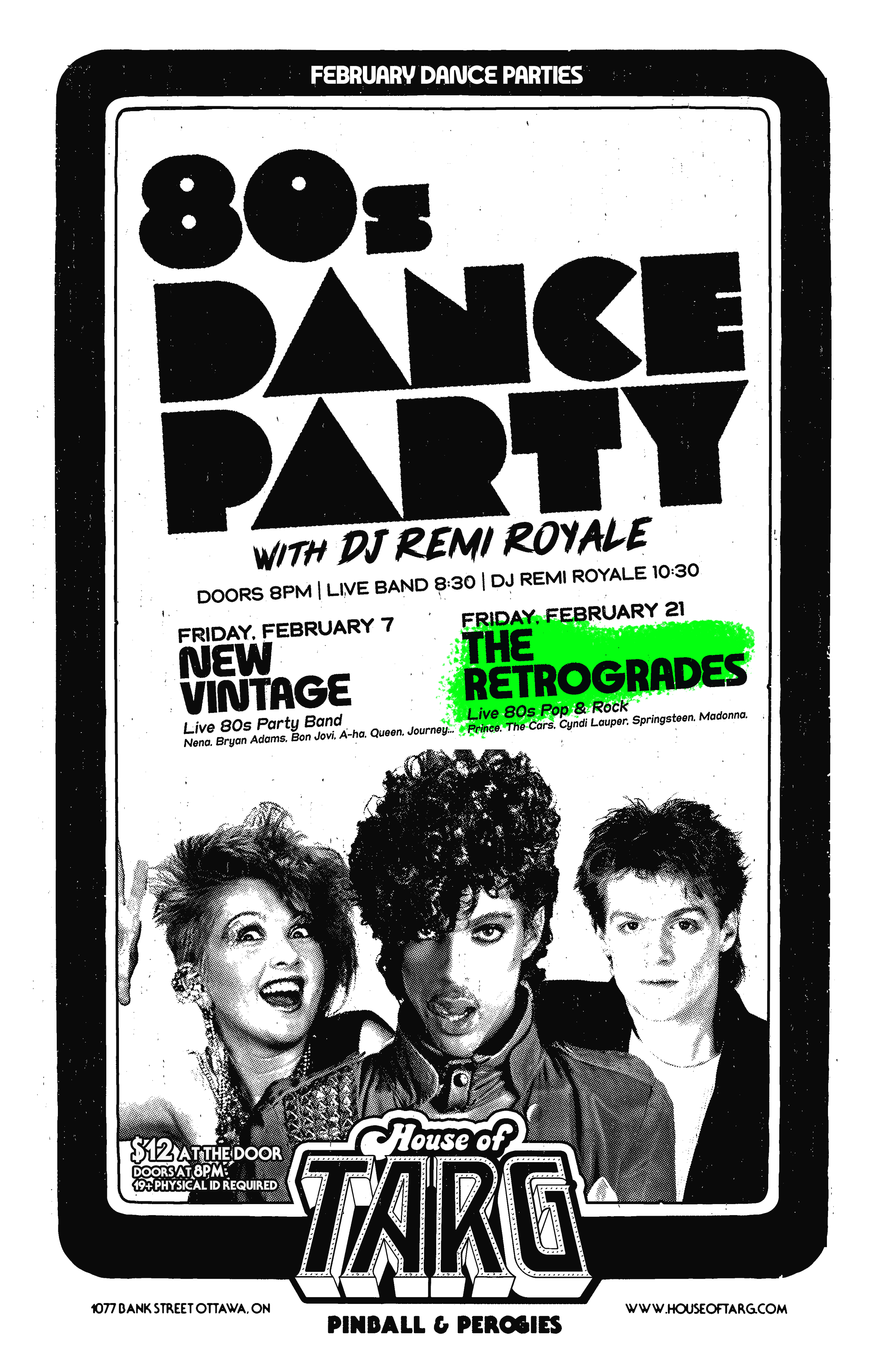 80s DANCE PARTY w DJ Remi Royale + The Retrogrades (80s Pop Rock)