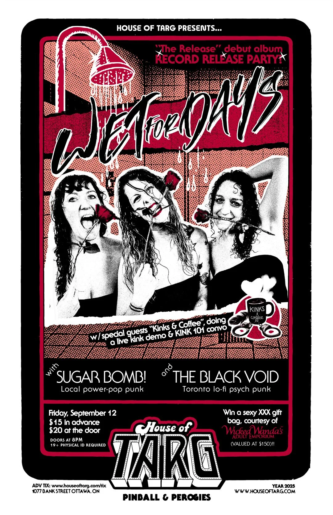 WET FOR DAYS (LP Release Party) + Sugar Bomb! + The Black Void + special guests