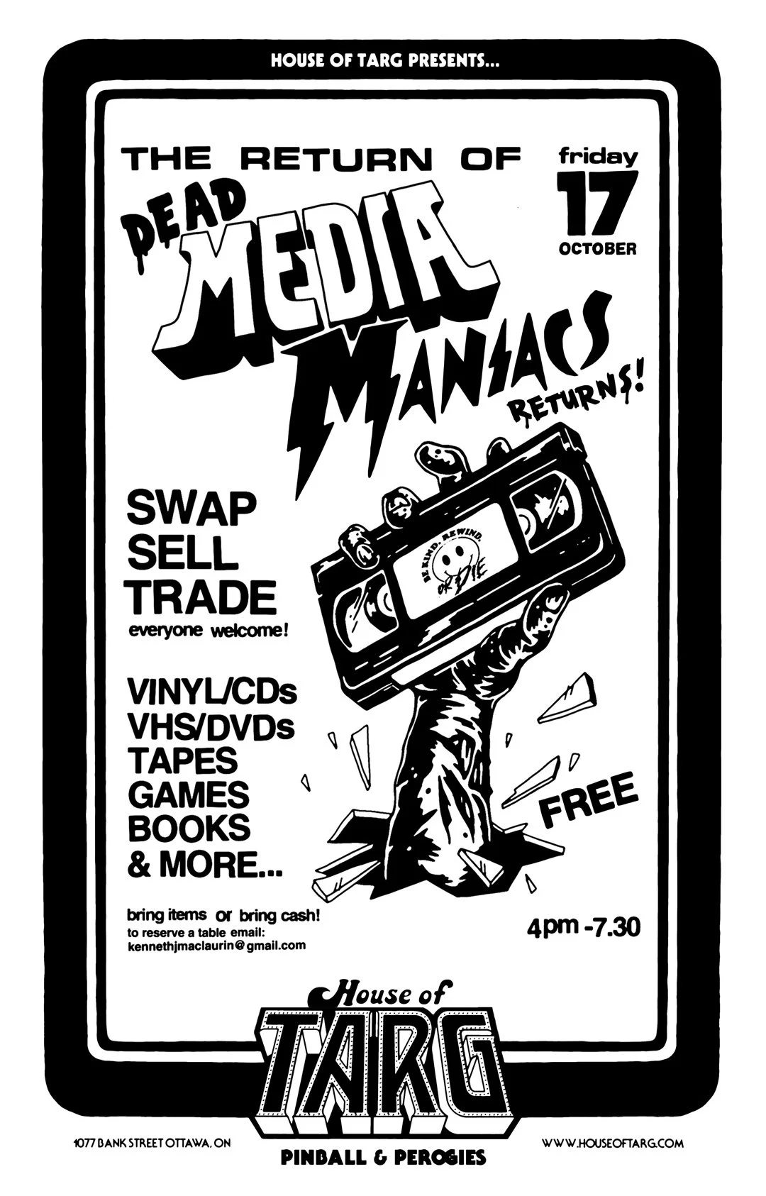 The Return of: DEAD MEDIA MANIACS RETURNS! Swap | Trade | Sell - vhs/dvd/games
