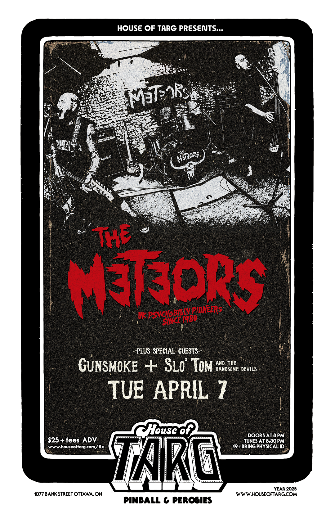 THE METEORS (UK Psychobilly Legends) + Gunsmoke + Slo' Tom &amp; The Handsome Devils 